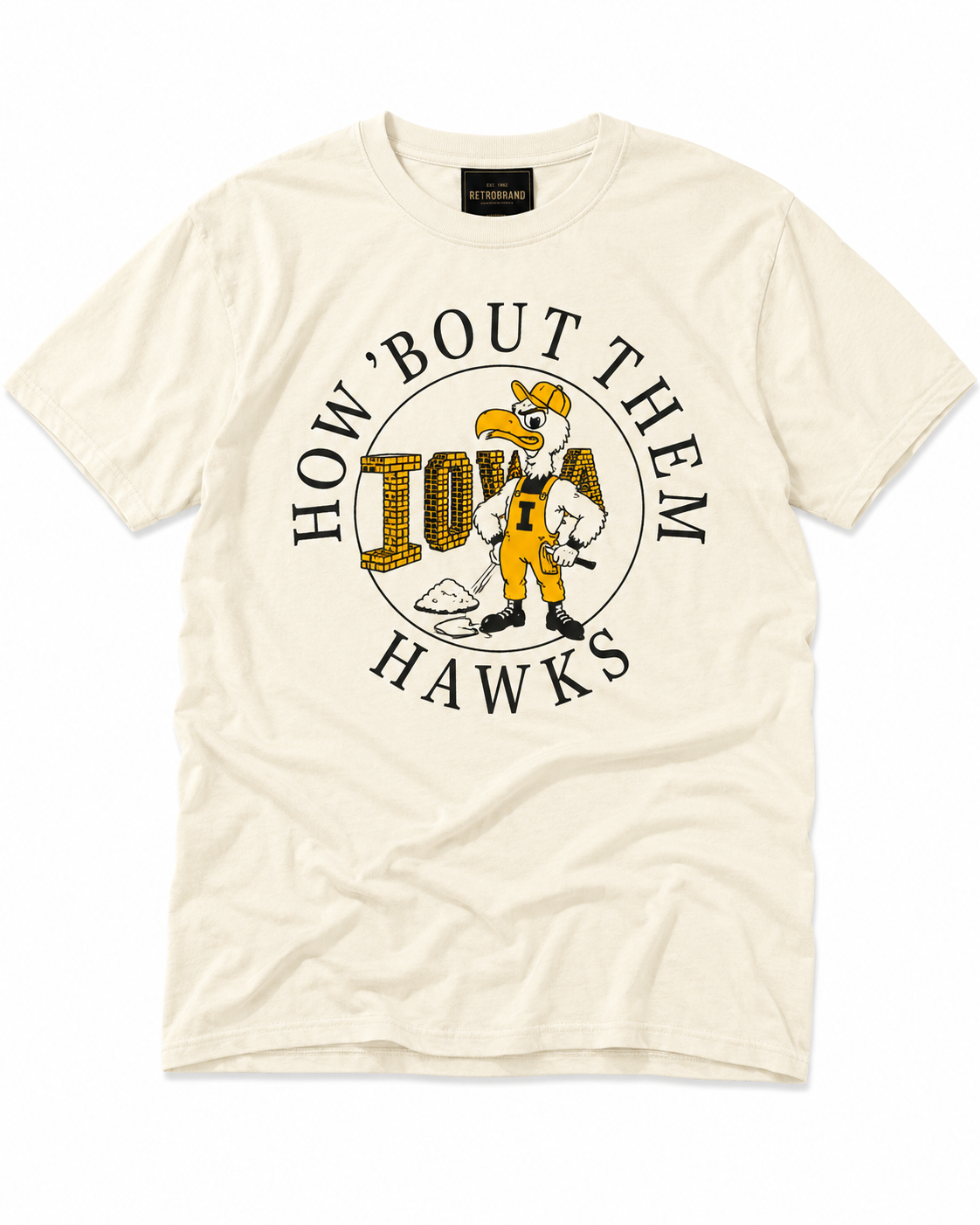 Retro Brand Black Label Exclusive Iowa "How Bout Them Hawks" Tee