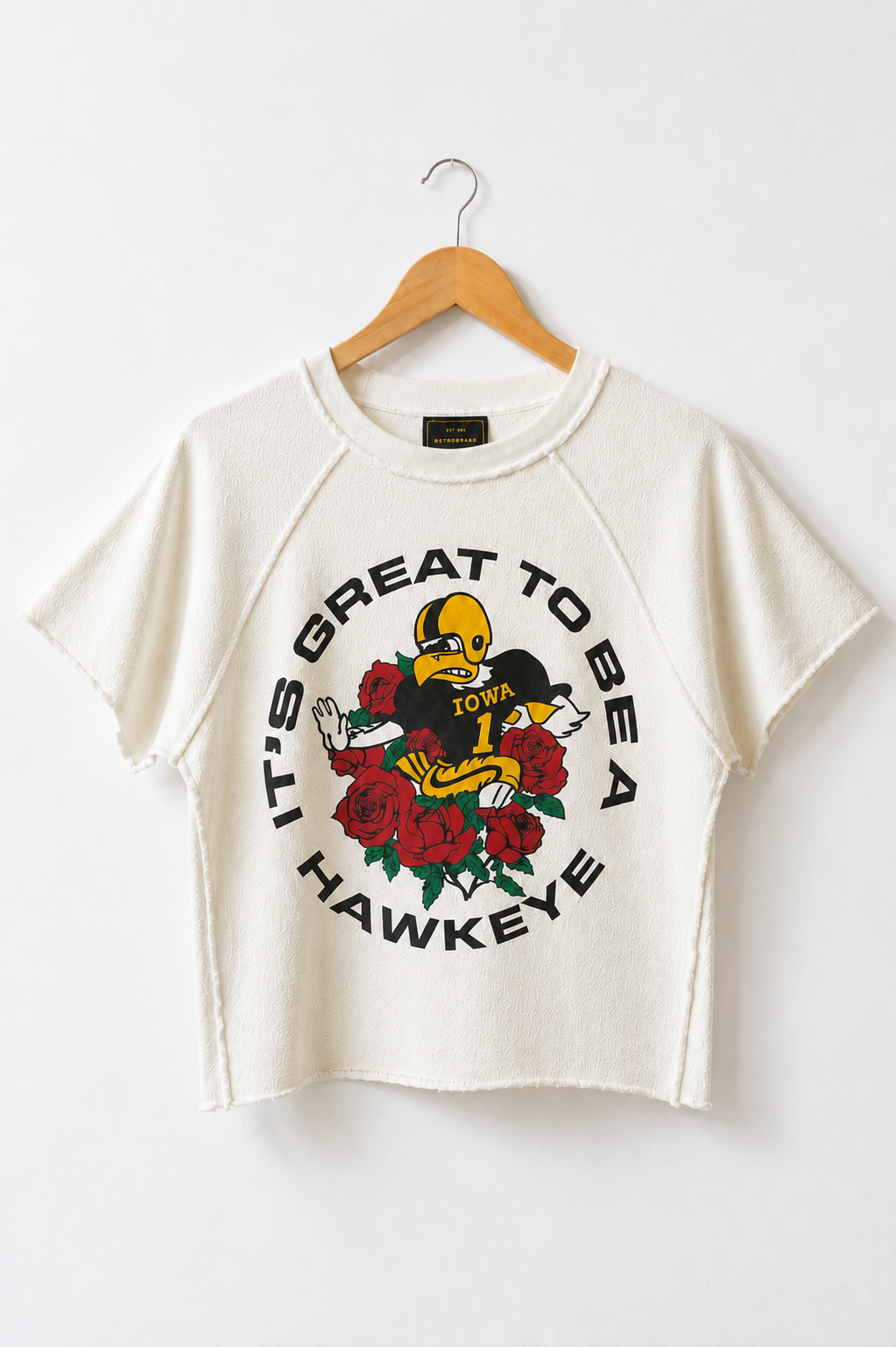 Retro Brand Inside Out Rose Bowl 'It's Great to be a Hawkeye" Sliced Sweatshirt