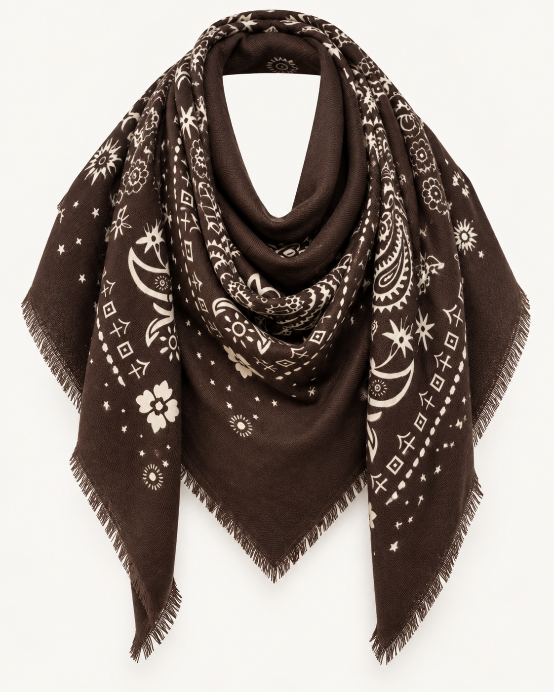 Catherine's Boutique Large Woolen Paisley Square K19