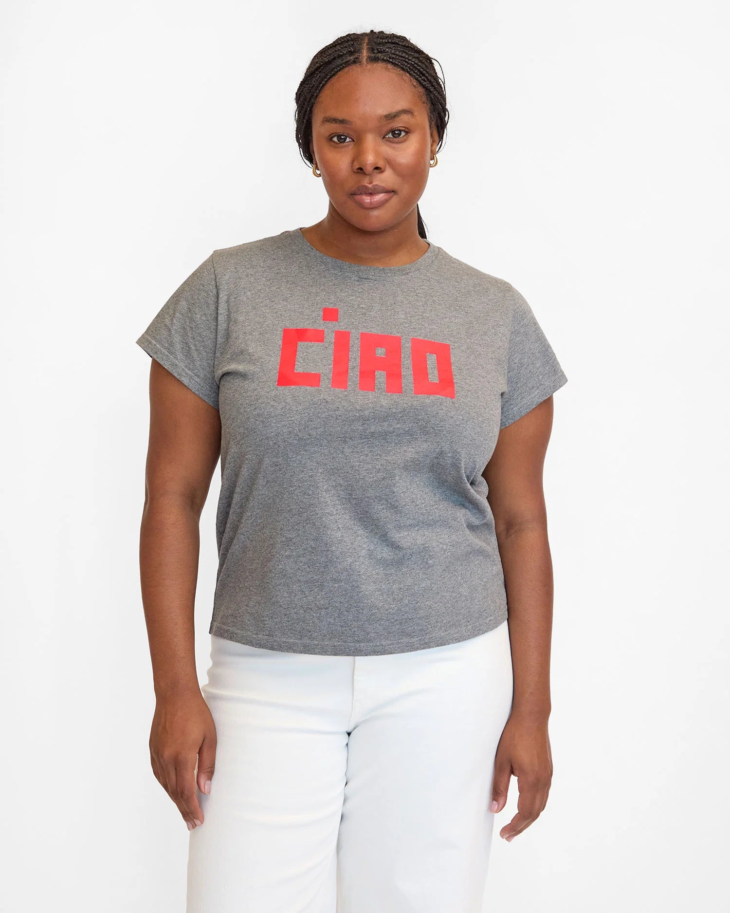 Clare V Classic Tee Ciao Grey 100065
