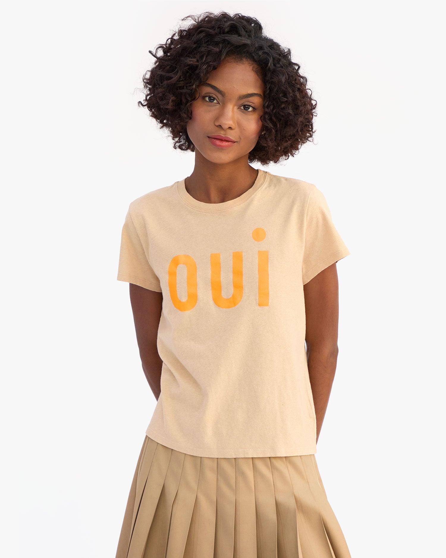Clare V. Classic Tee Sand Oui CVA1000375