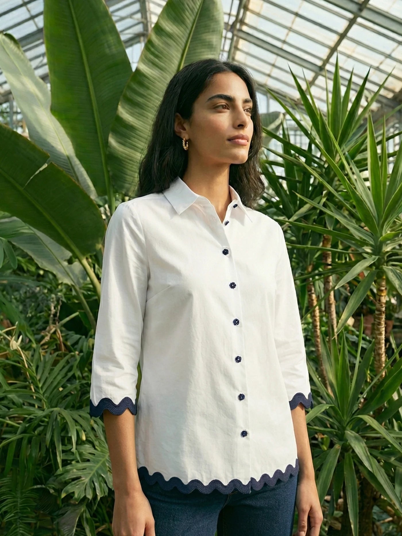 Vilagallo Flower Button Shirt 33606