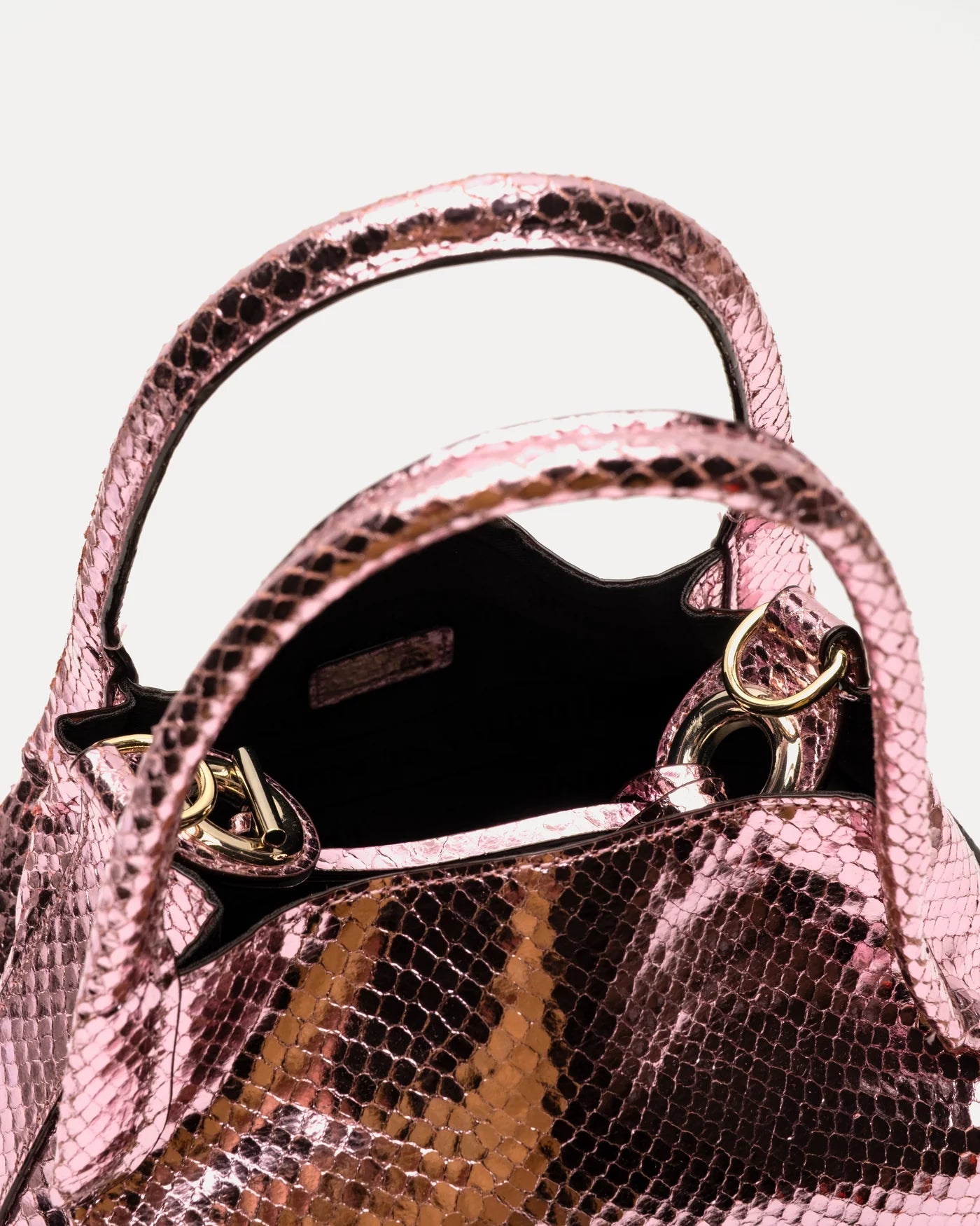 Frances Valentine Teeny Sweet Pea Metallic Snake Leather