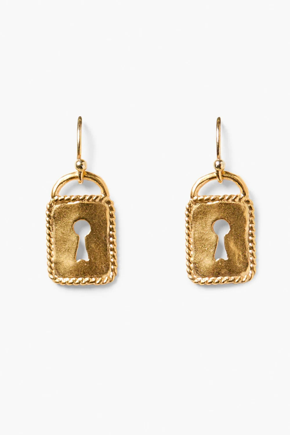 Chan Luu Mini Padlock Earrings Yellow Gold EG-5901