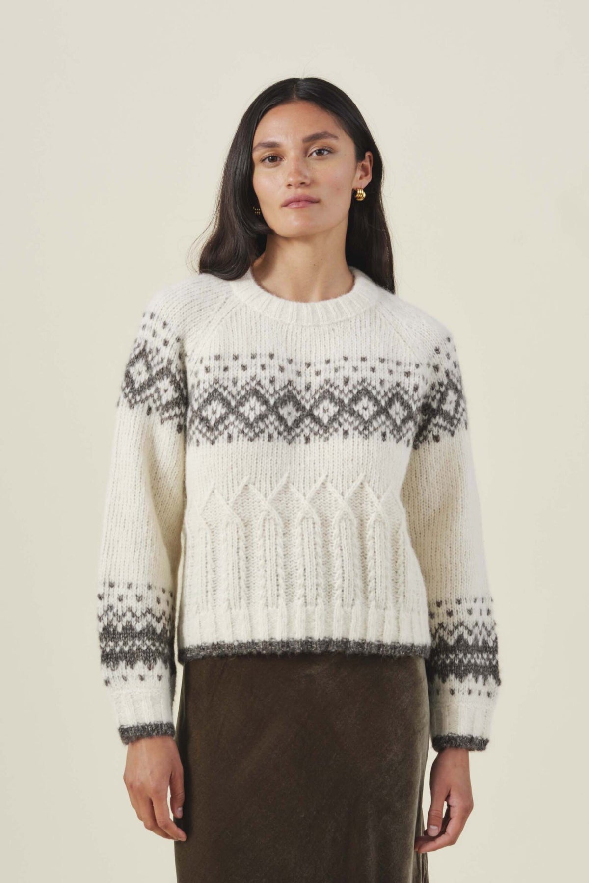 Velvet by Graham and Spencer Reece Fair Isle Sweater