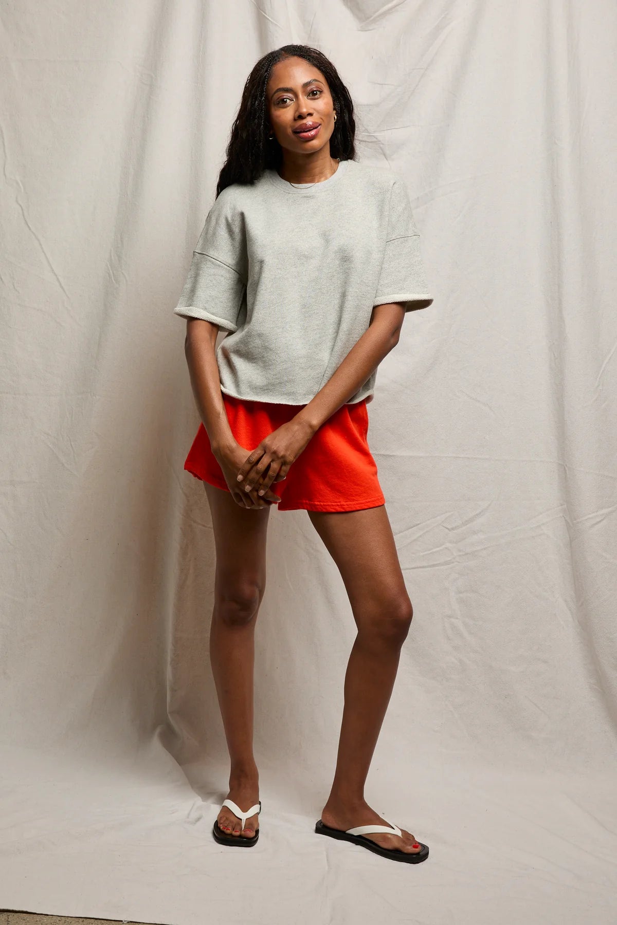 Perfect White Tee Ezra Short Sleeve Sweatshirt