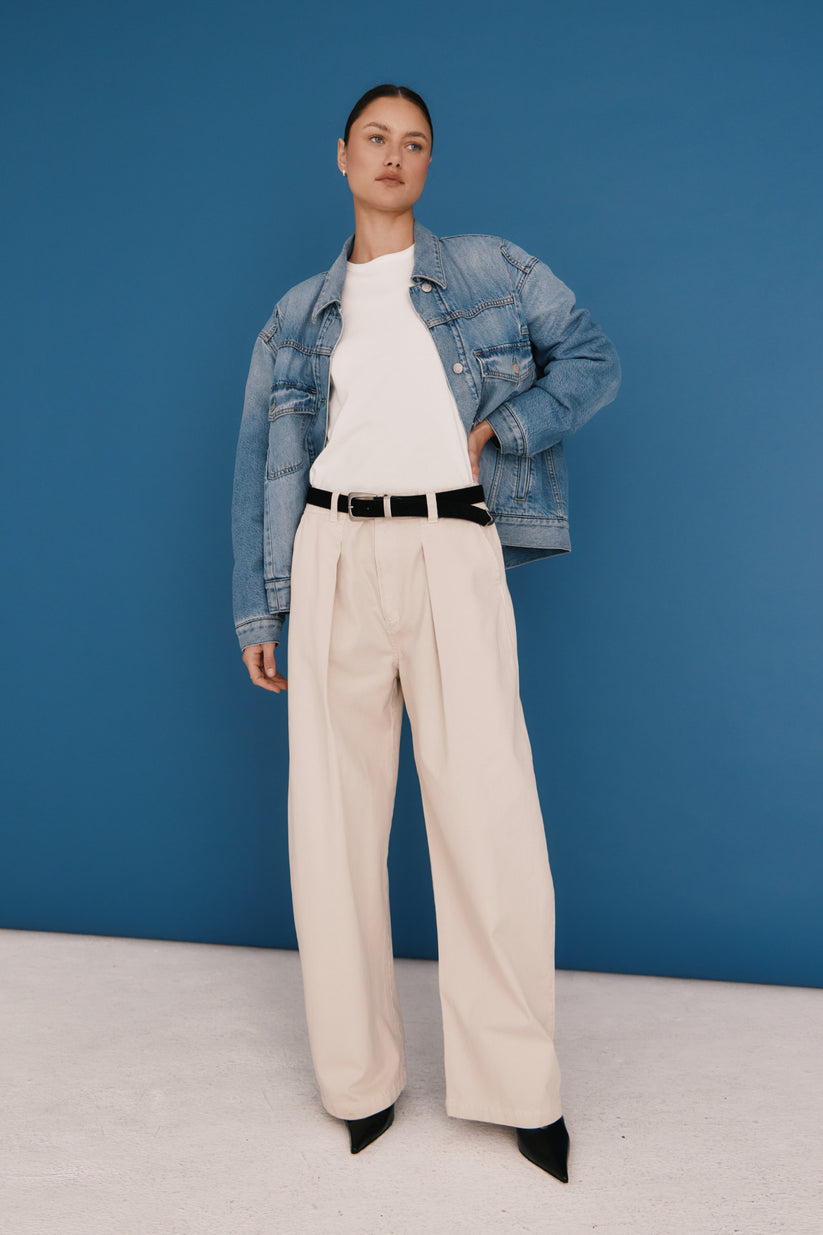 Pistola Eden Pleated Barrel Trouser