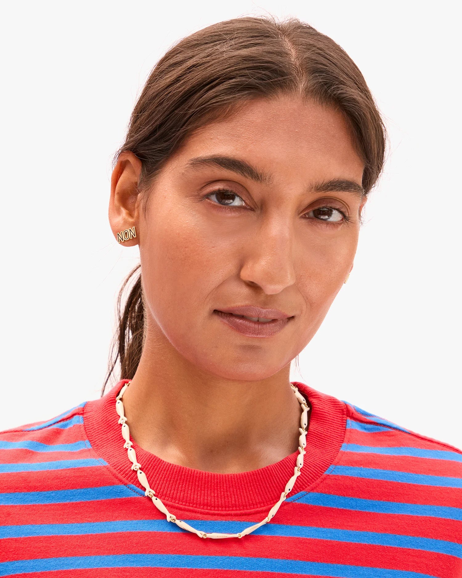 Clare V. Enamel Sardine Necklace CVJ 1000500