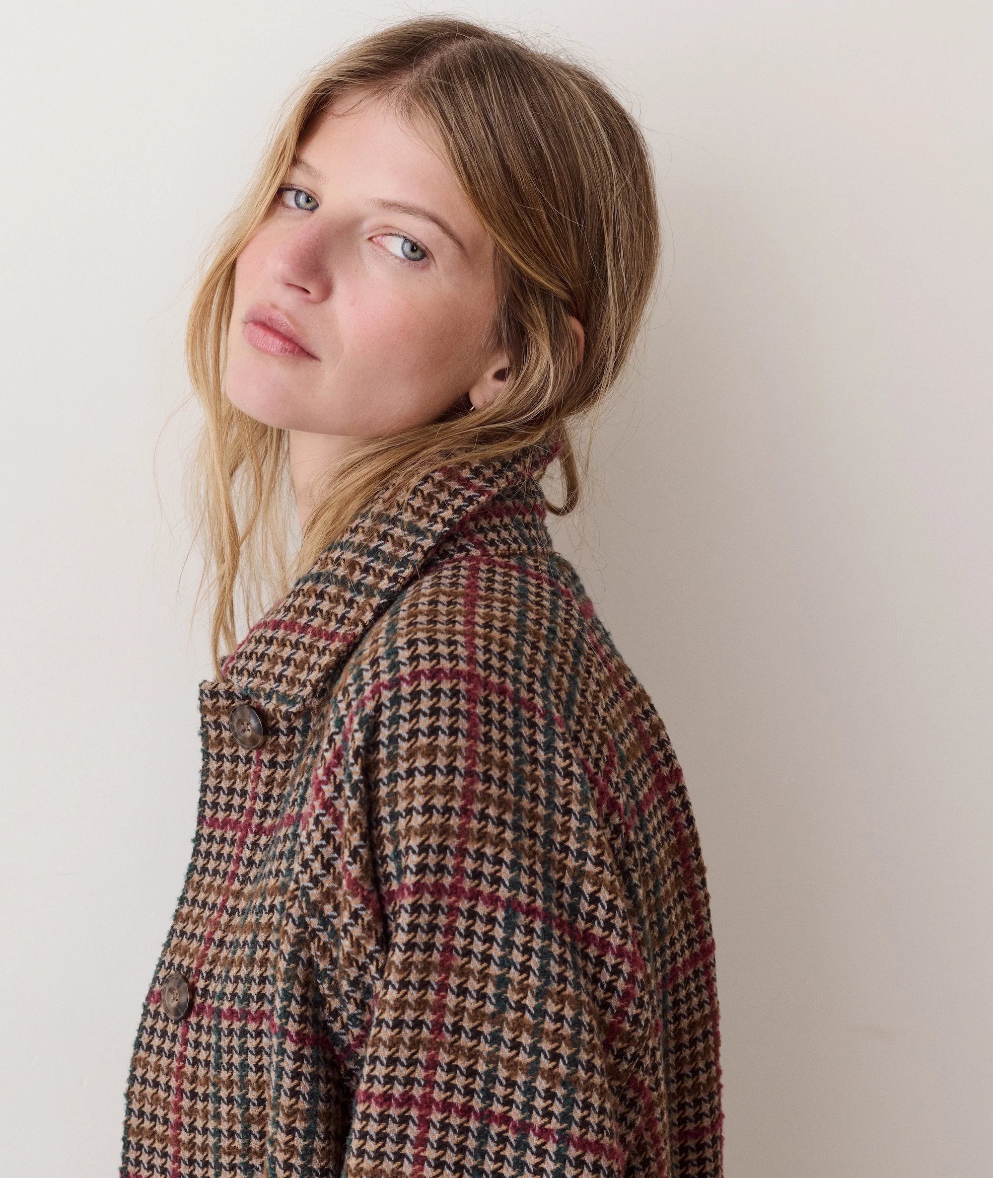 Marine Layer Hayes Houndstooth Trench Coat