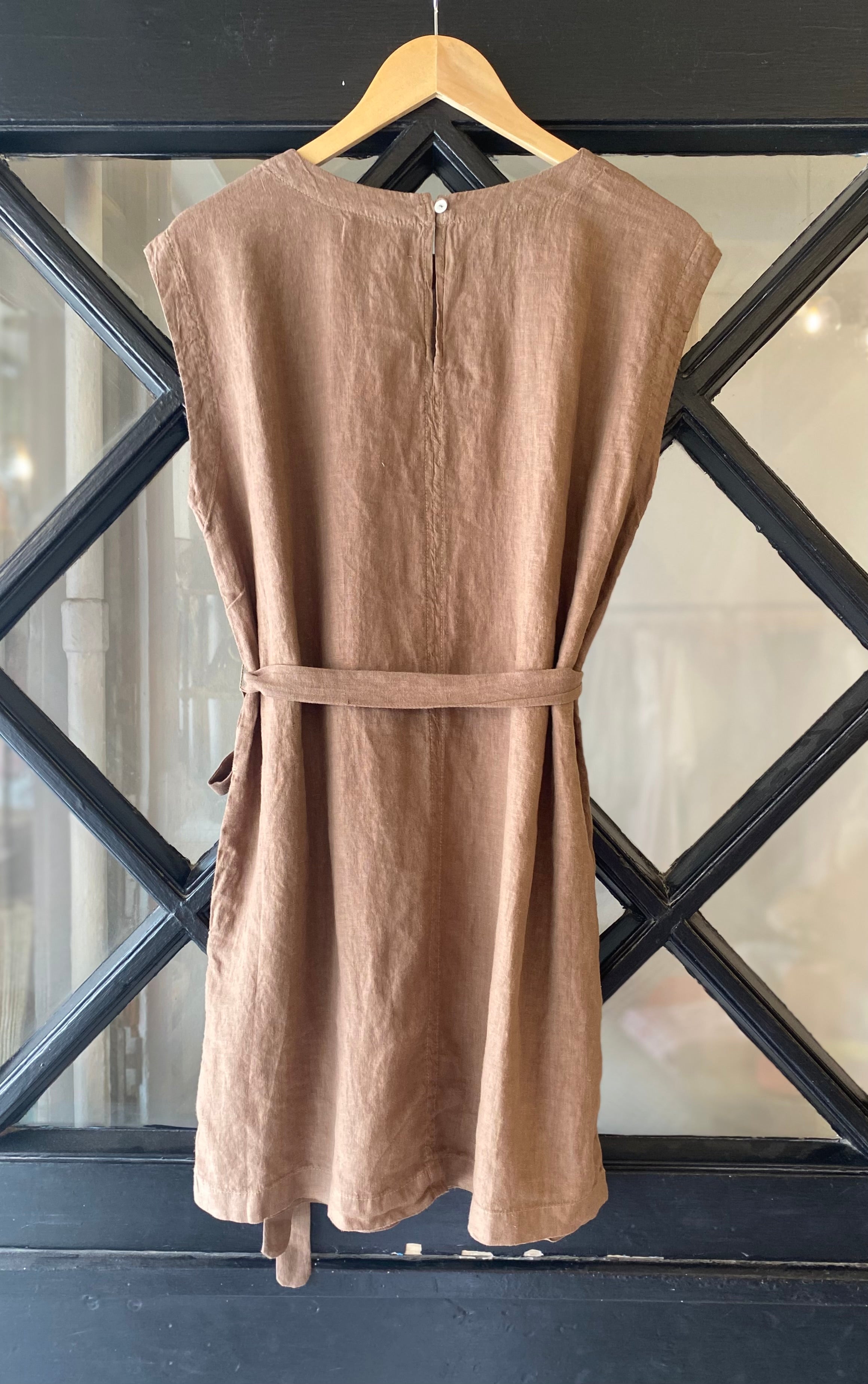 Velvet Lara Belted Linen Dress