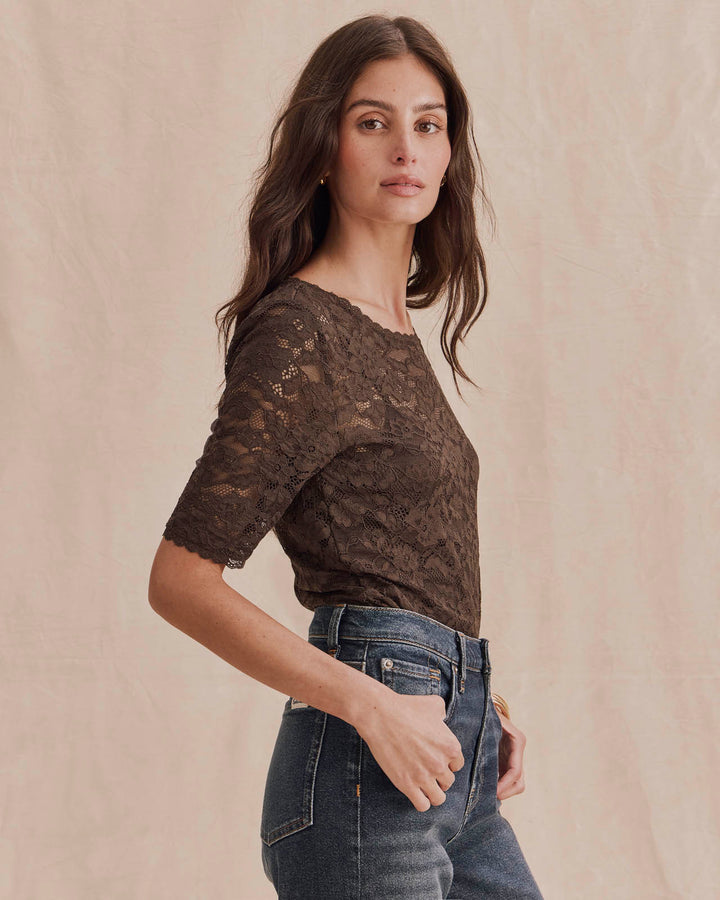 Splendid Skyler Stretch Lace Top RF6K330