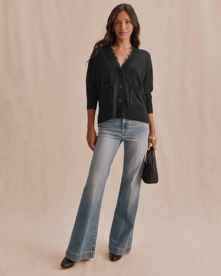 Splendid Georgie Lace Trim Cardi RF6K800