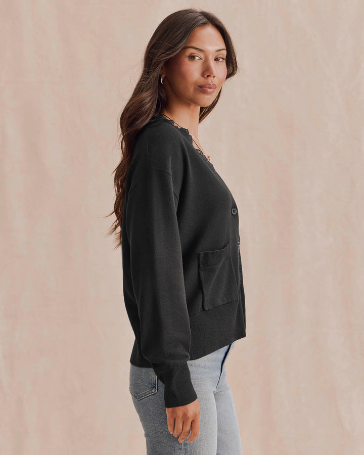 Splendid Georgie Lace Trim Cardi RF6K800
