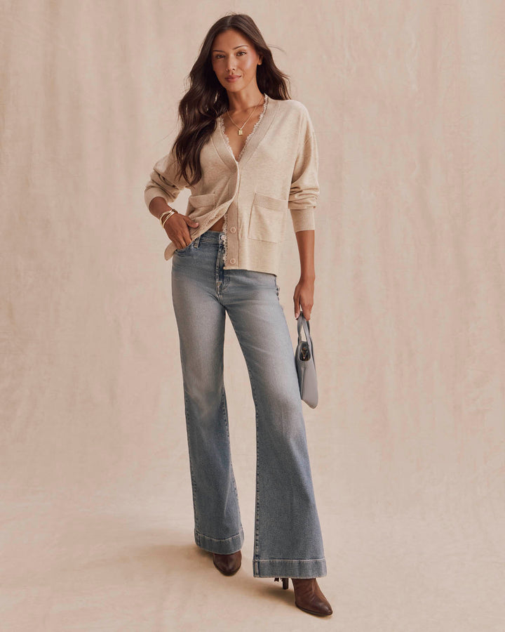 Splendid Georgie Lace Trim Cardi RF6K800