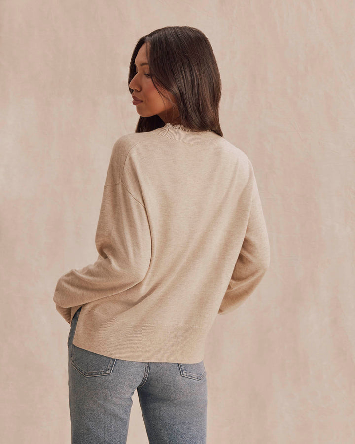 Splendid Georgie Lace Trim Cardi RF6K800