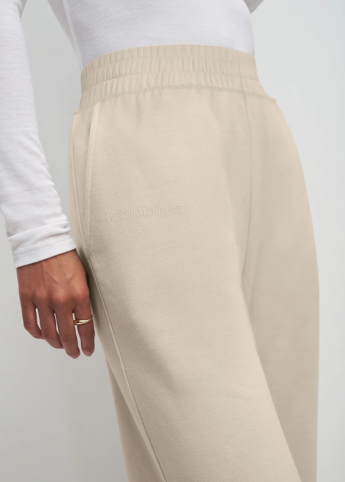Favorite Daughter Embroidered Wide Leg Sweatpant