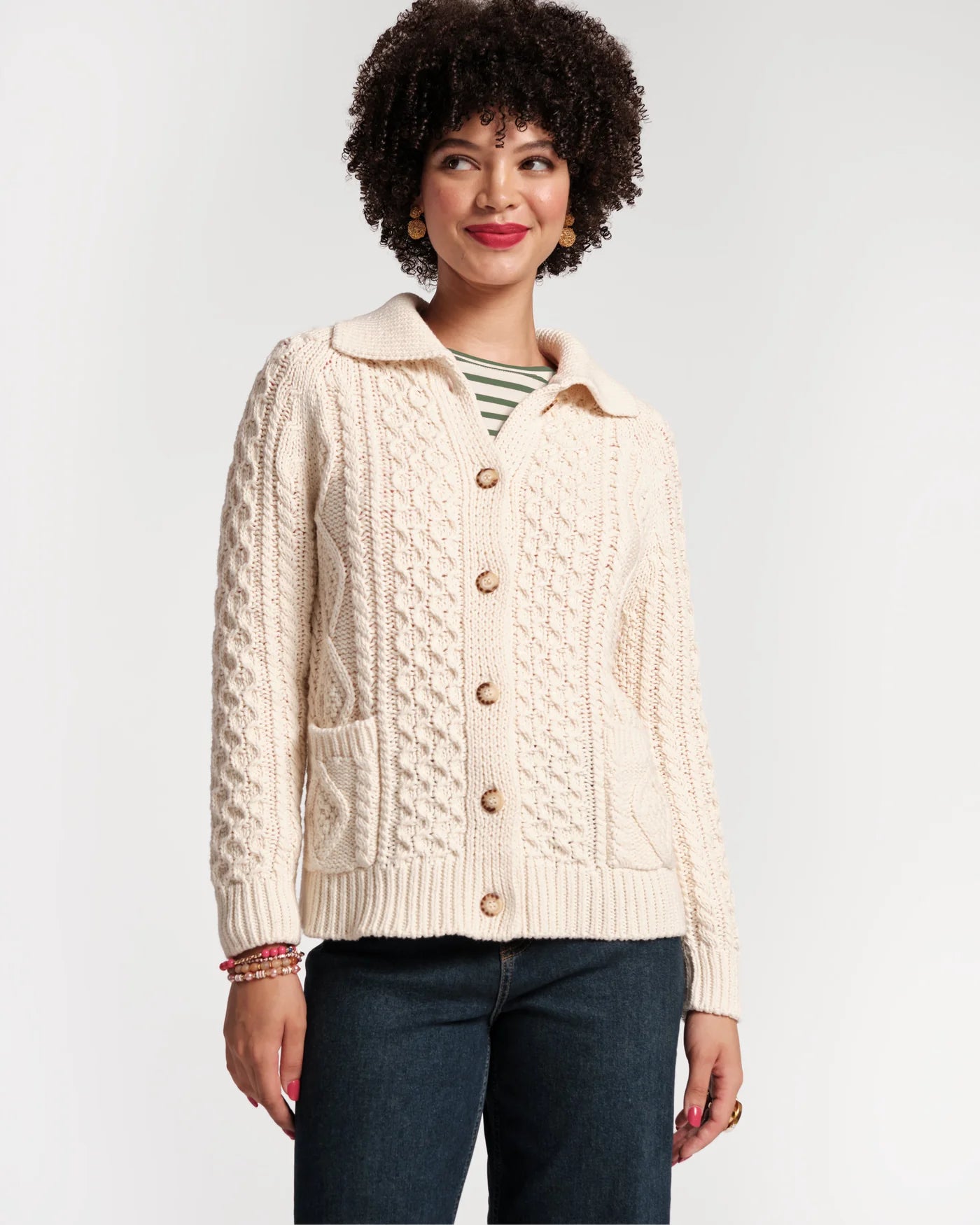 Frances Valentine Fisherman Cotton Cardigan