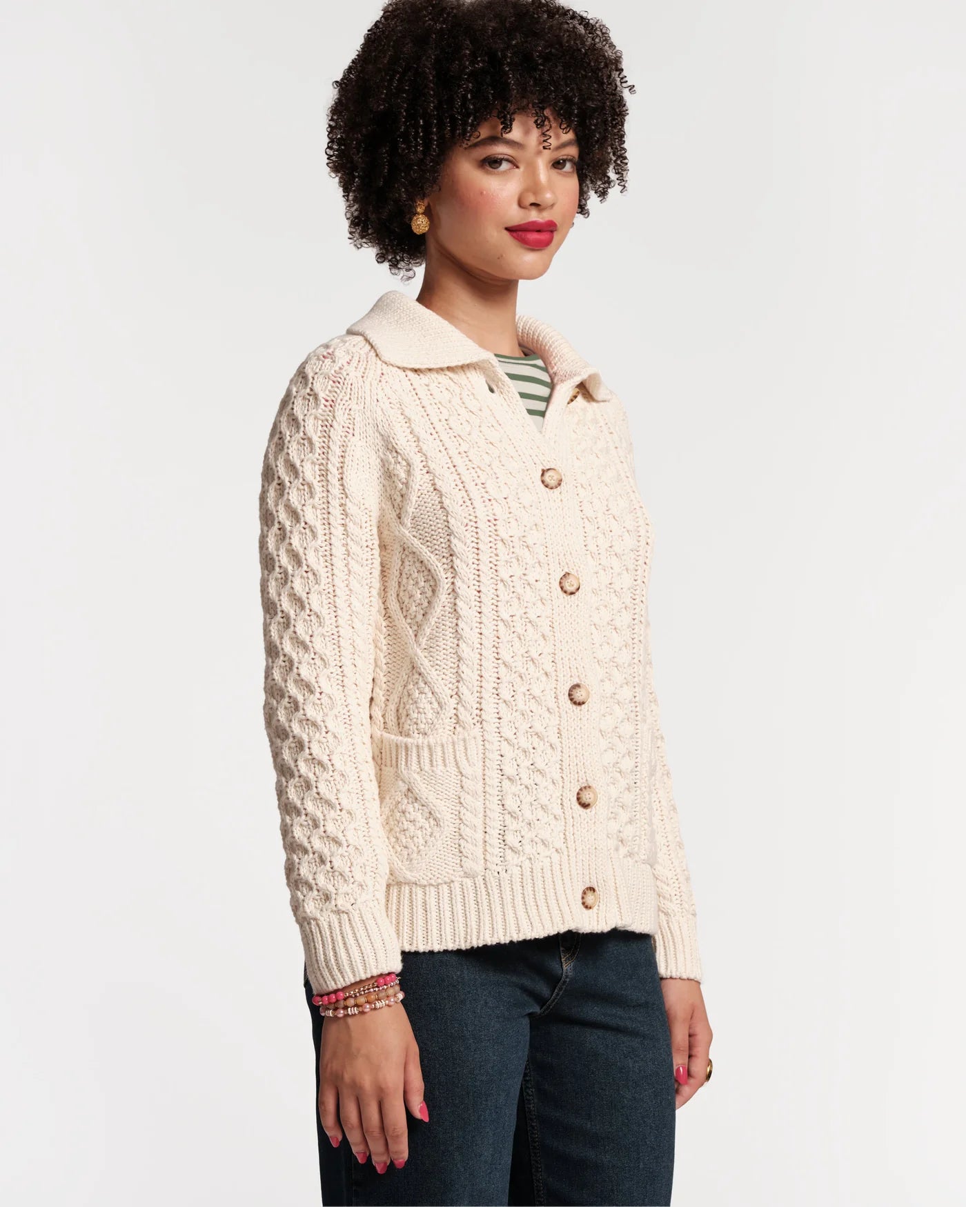Frances Valentine Fisherman Cotton Cardigan