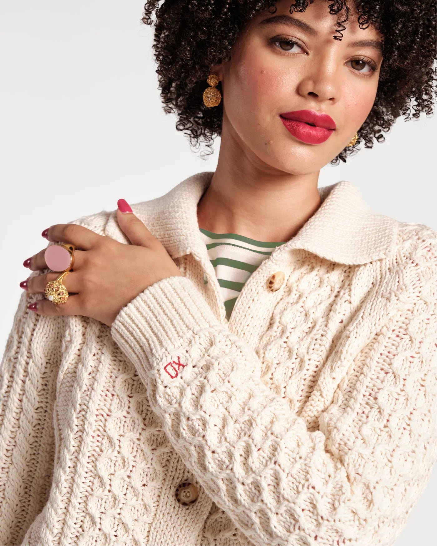 Frances Valentine Fisherman Cotton Cardigan