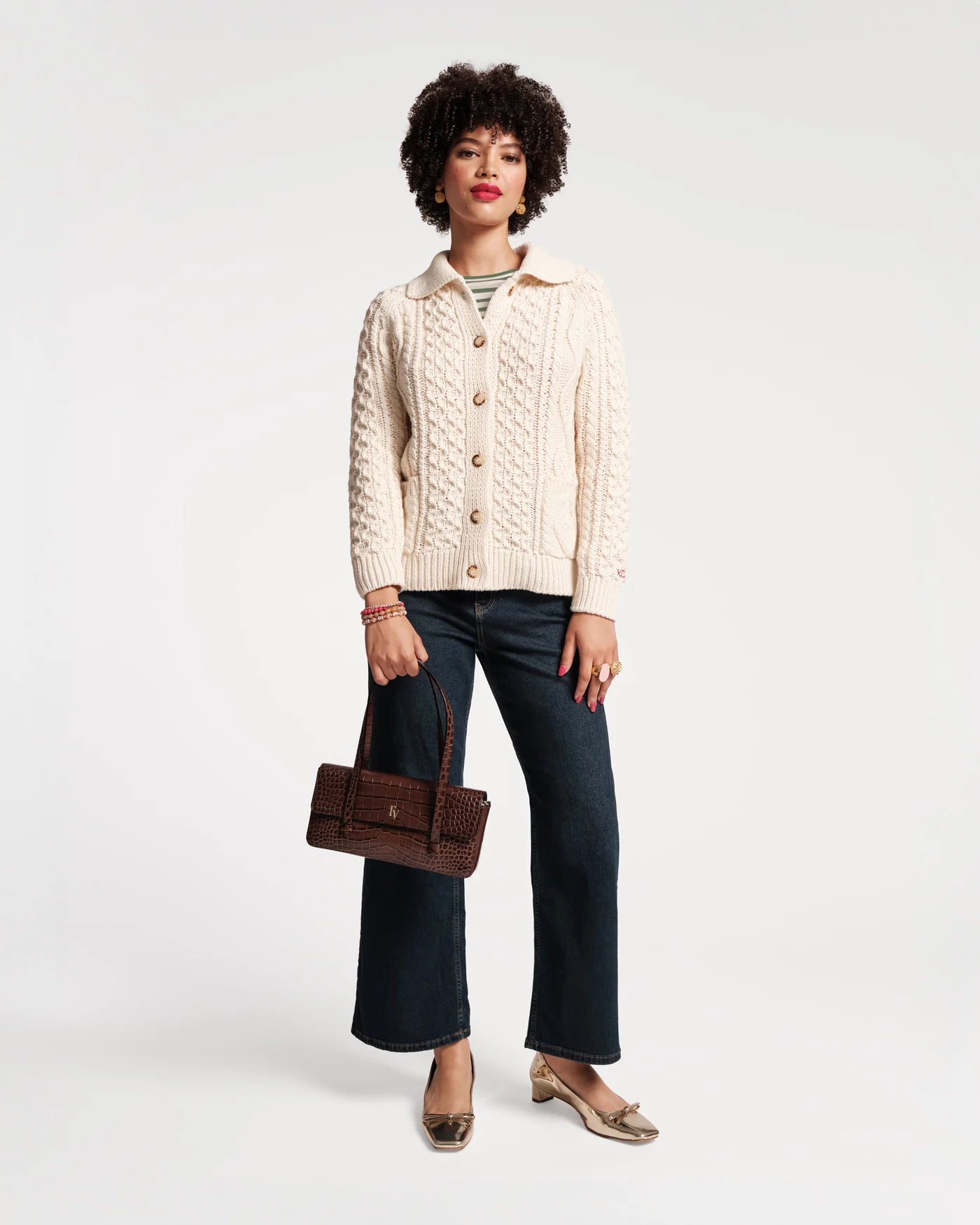 Frances Valentine Fisherman Cotton Cardigan