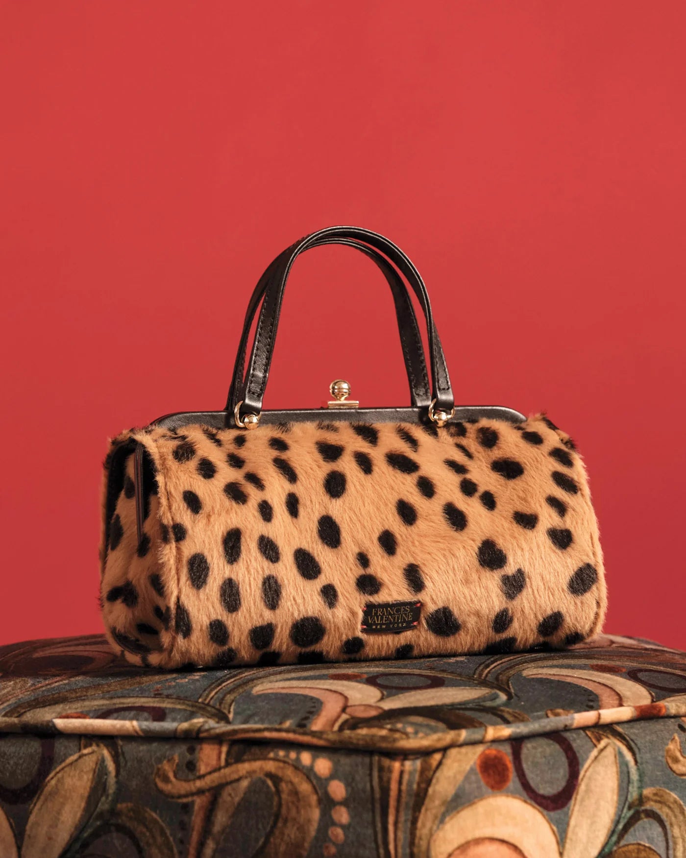 Frances Valentine Petite Michelle Handbag Cheetah Faux Fur