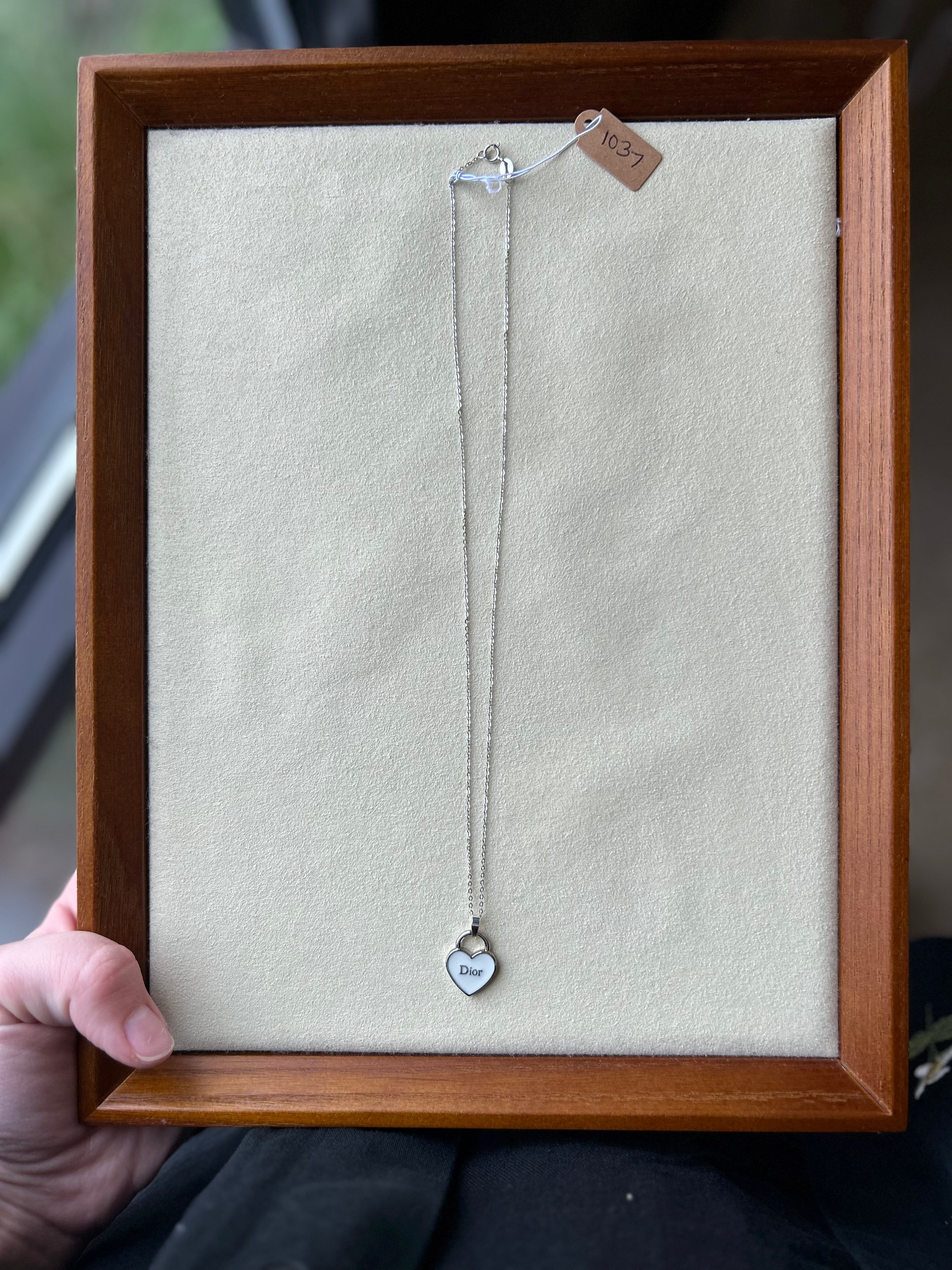 Luxury Upcycled 925 Sterling Silver Flat Cable Heart Necklace 1037