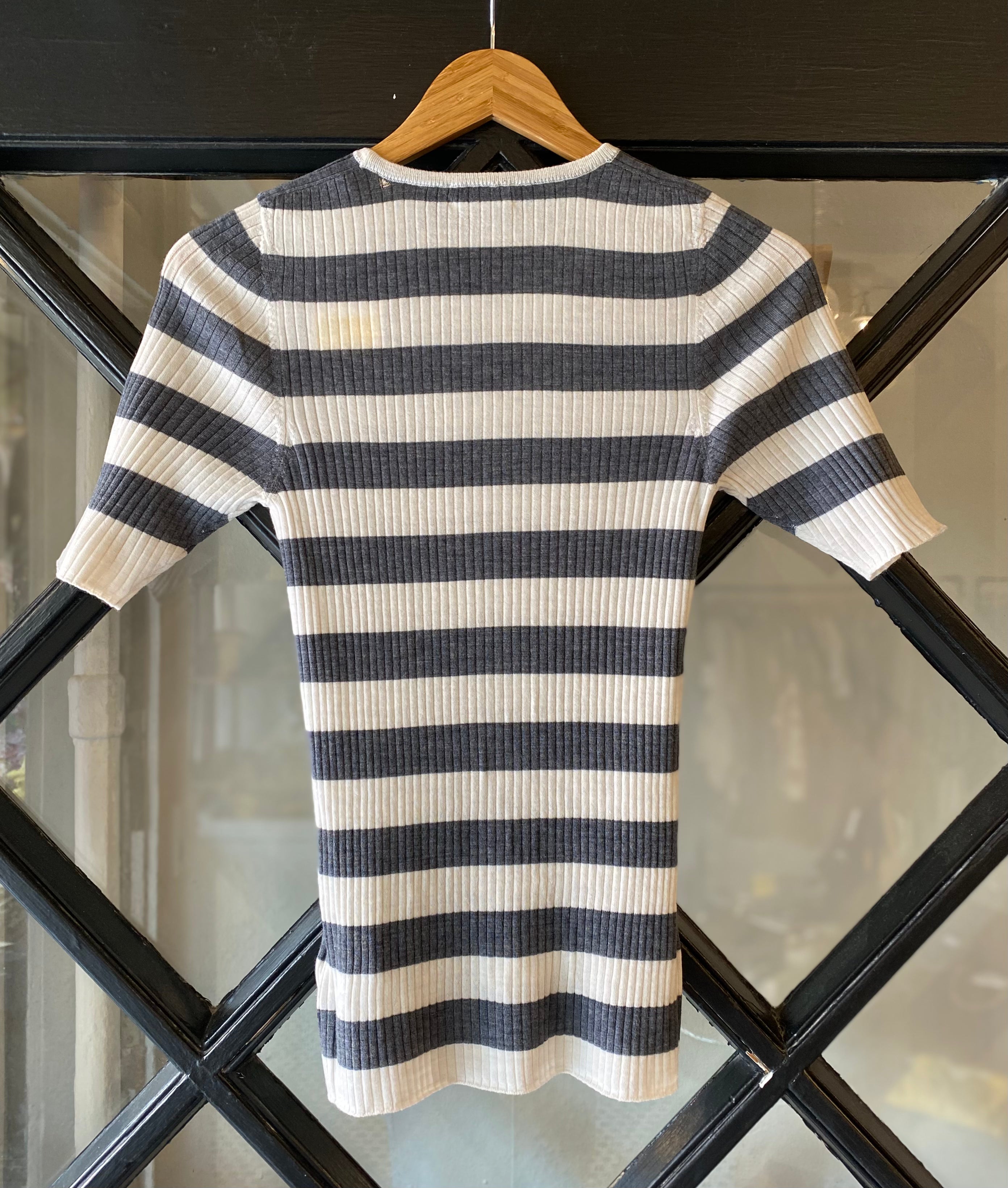 Majestic Filatures Merino Superfine Rib Knit Short Sleeve Crewneck K241-FPU724