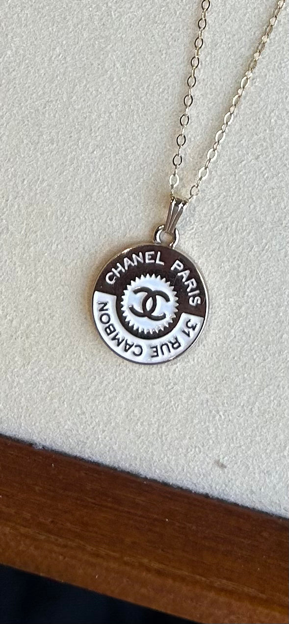 Luxury Upcycled Two-Tone Double "C" 14k Gold Filled Flat Cable Necklace 1101