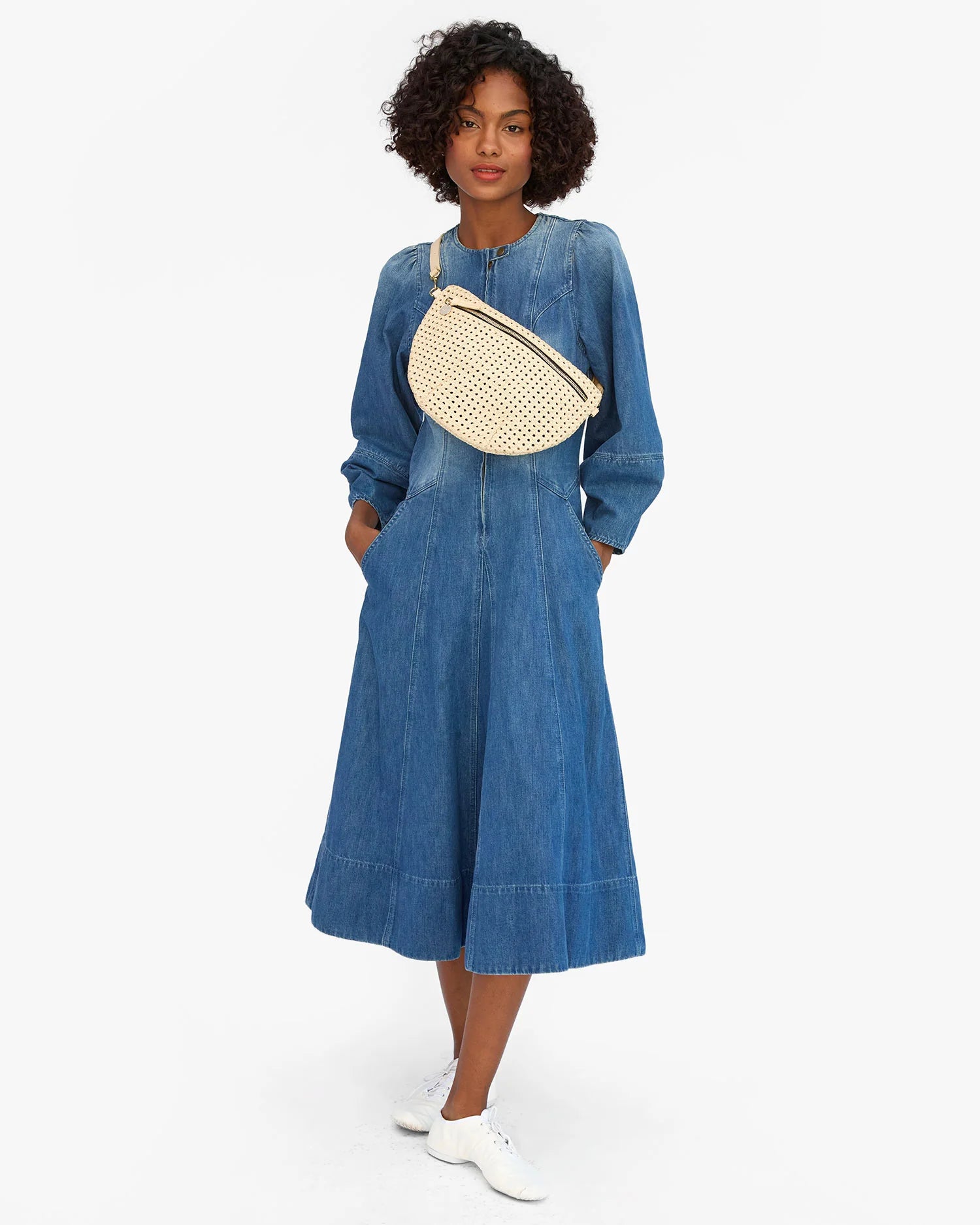 Clare V. Grande Fanny Rattan Cream HB-FP-GF-100069