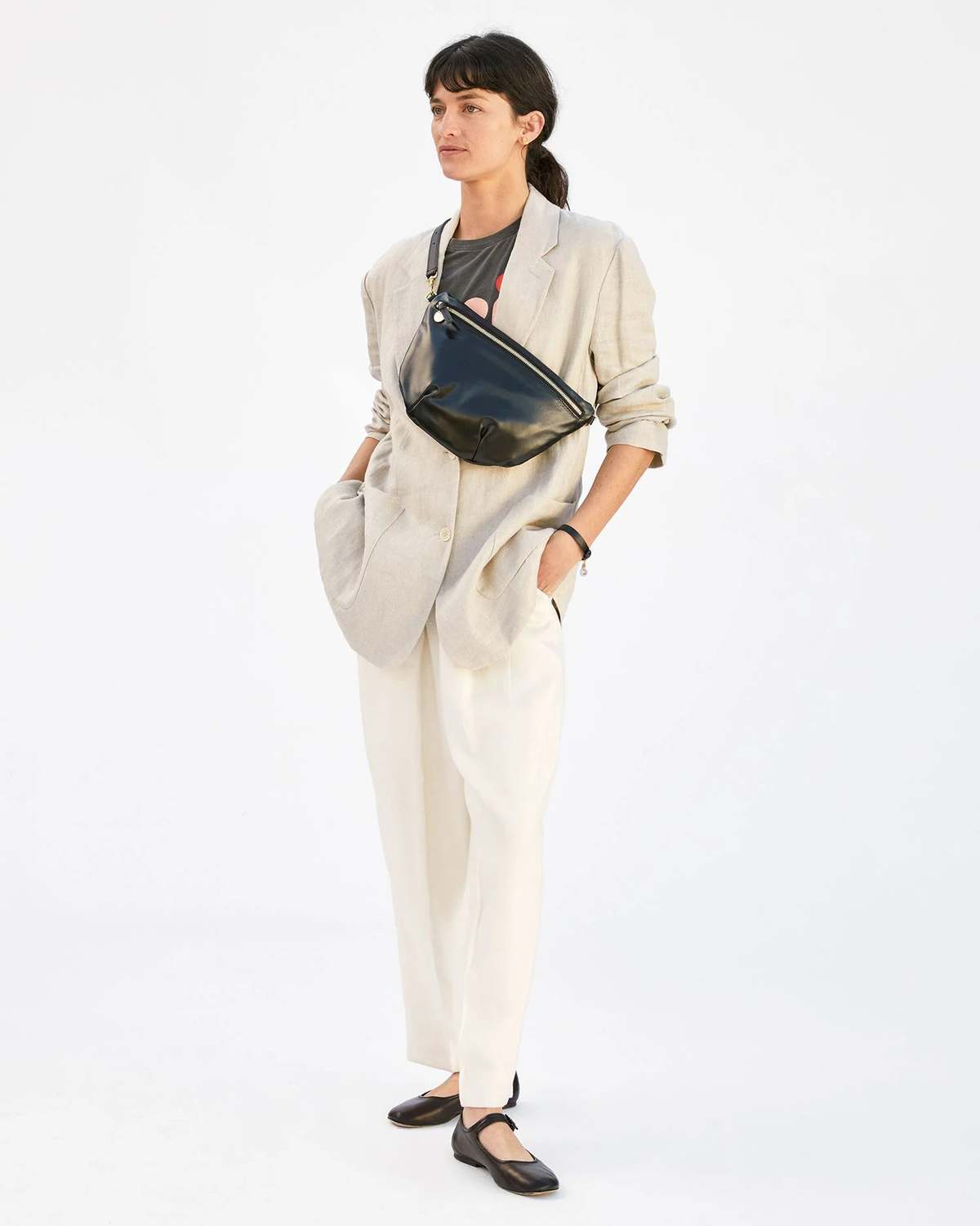 Clare V Grande Fanny Nouveau Look Black HB-FP-GF-100011