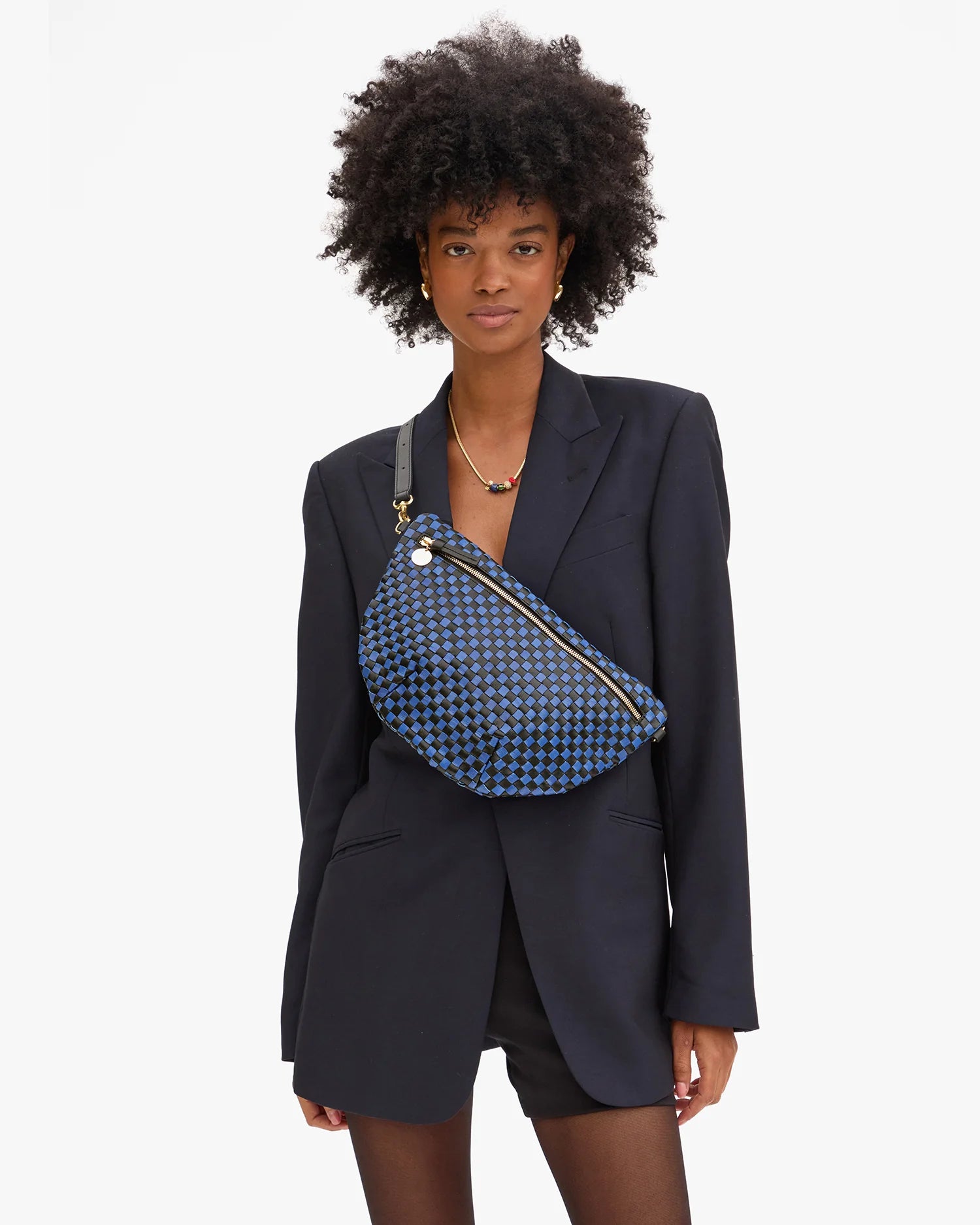 Clare V. Grande Fanny Woven Checker CVH1000047