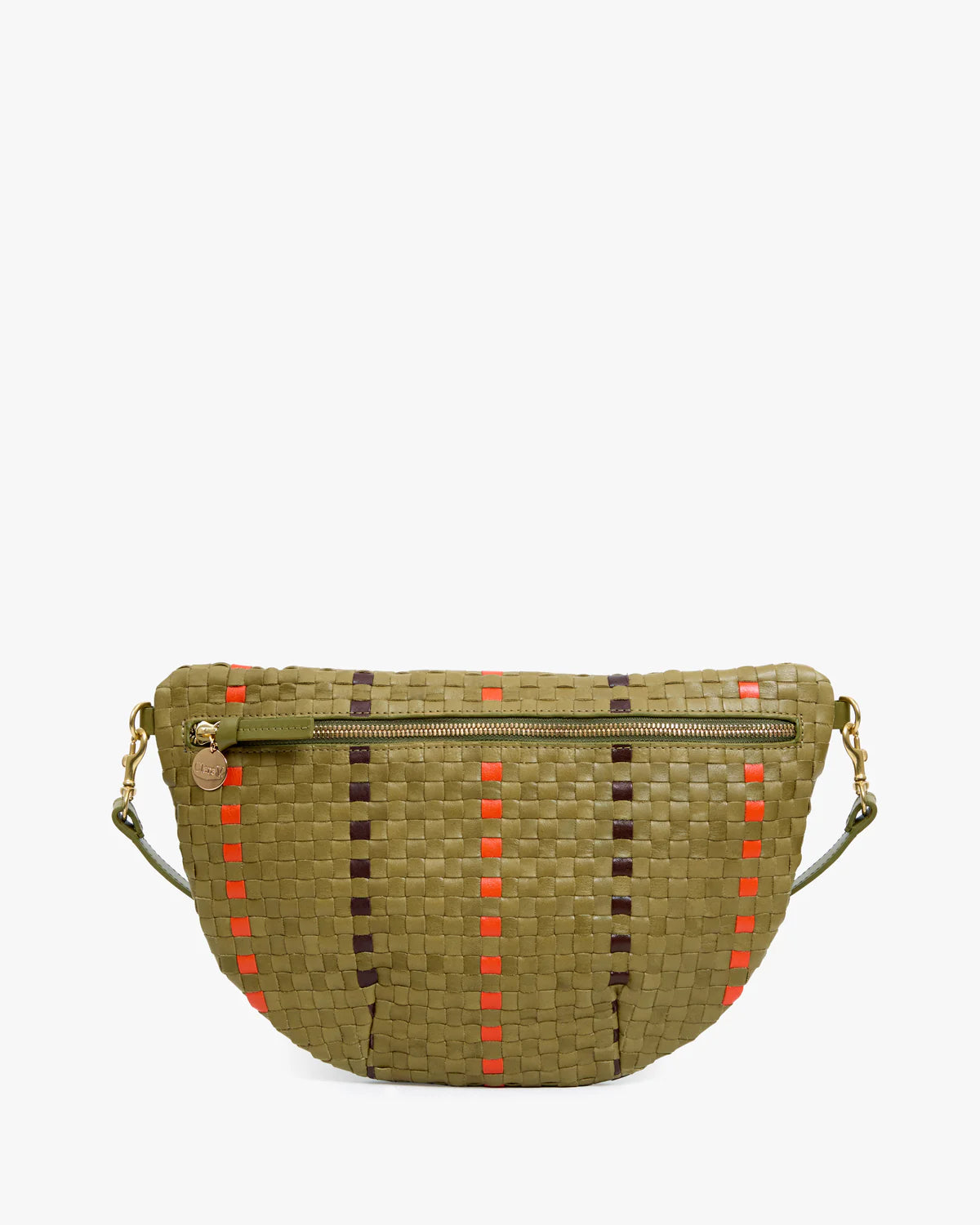 Clare V. Grande Fanny Woven Checker with Stripe CVH1000727