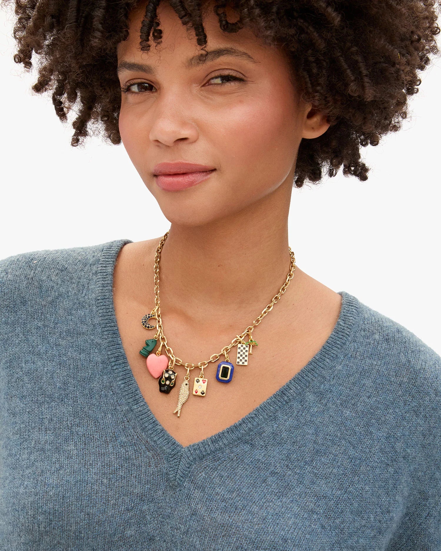 Clare V Colorblock Gemme Charm CVJ1000163