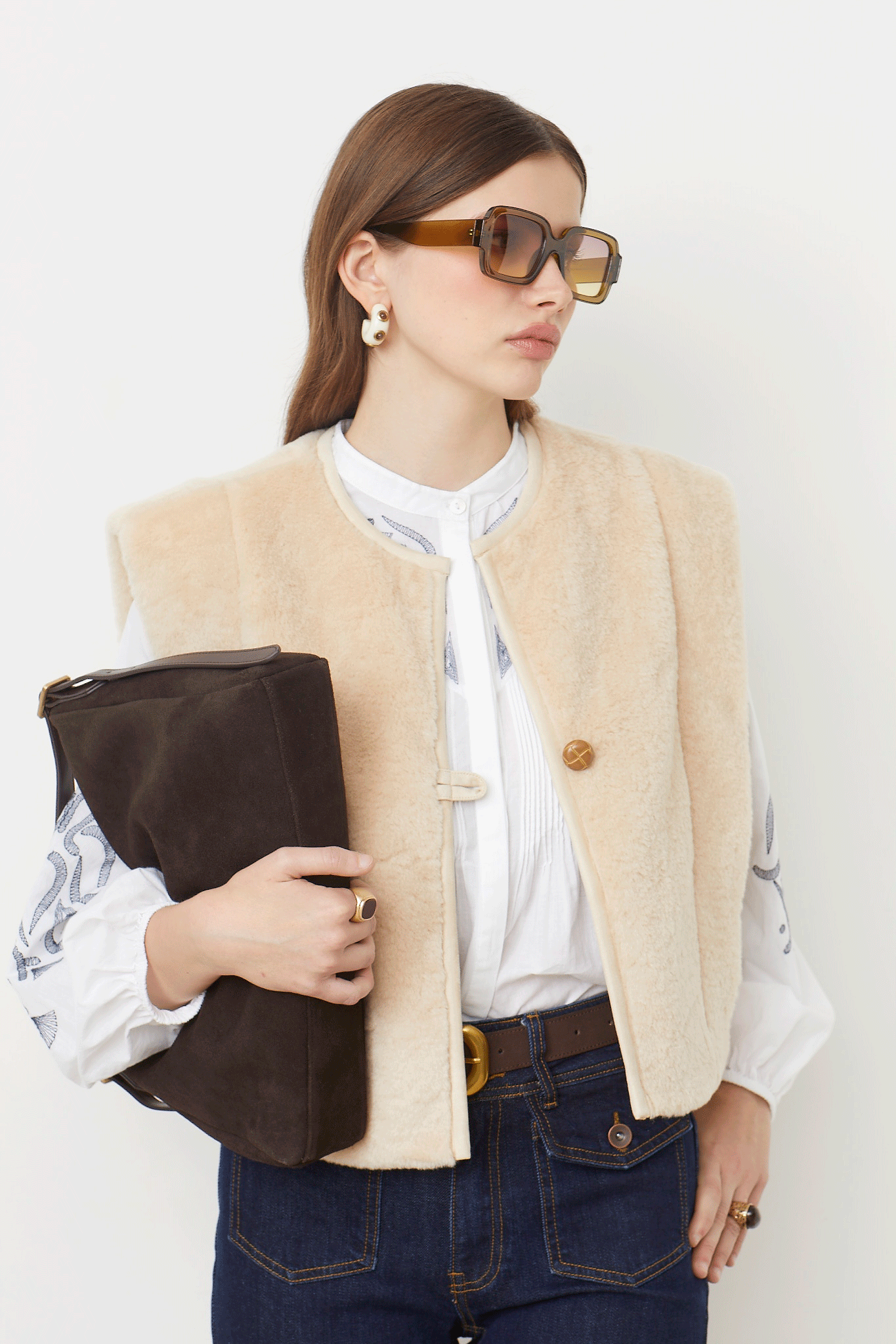 SUNCOO Diego Faux Sherpa Vest