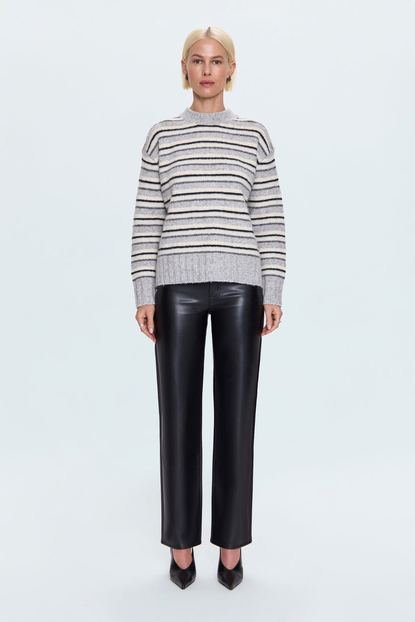 Pistola Hanna Oversized Sweater - Grey White Stripe