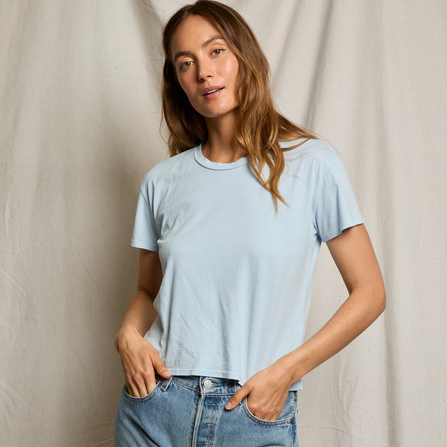 Perfect White Tee Harley Cotton Boxy Crewneck Tee