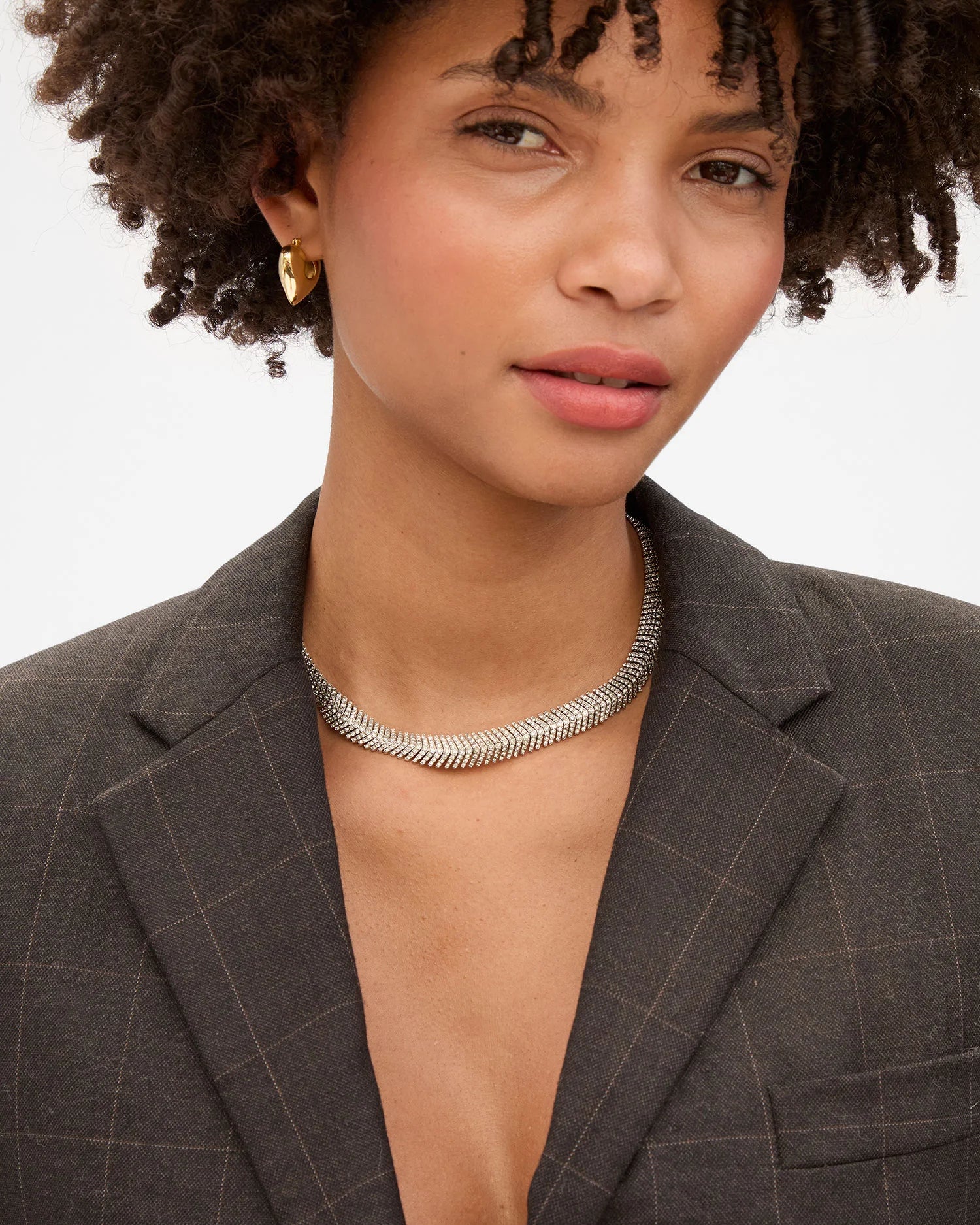 Clare V Herringbone Collar Necklace CVJ1000144