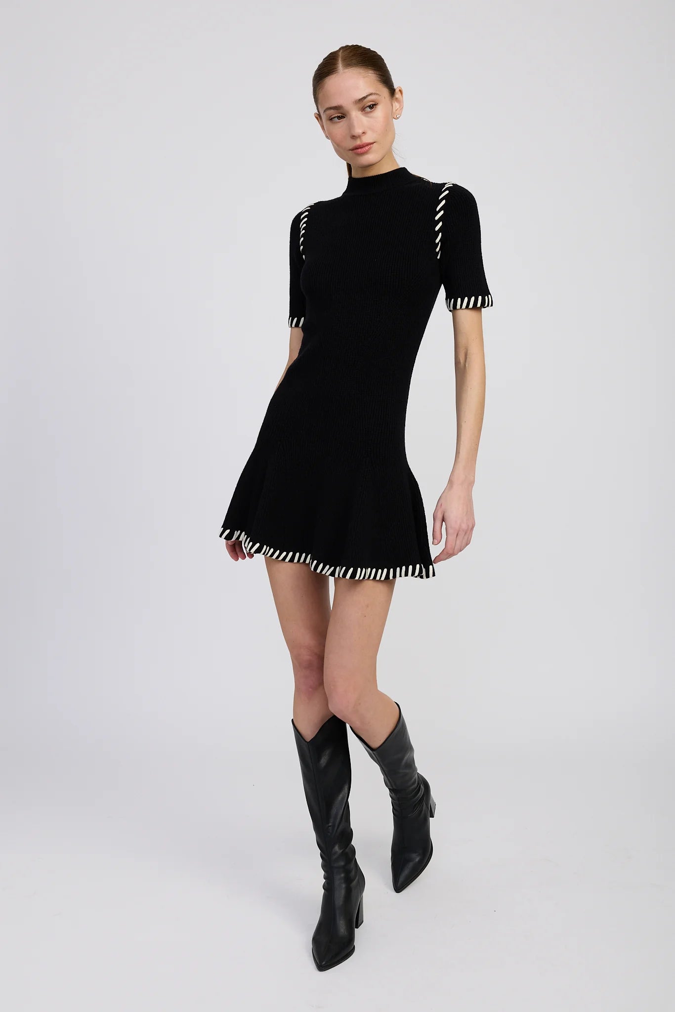 En Saison Romilla Stitch Mini Dress IEI4191D-1