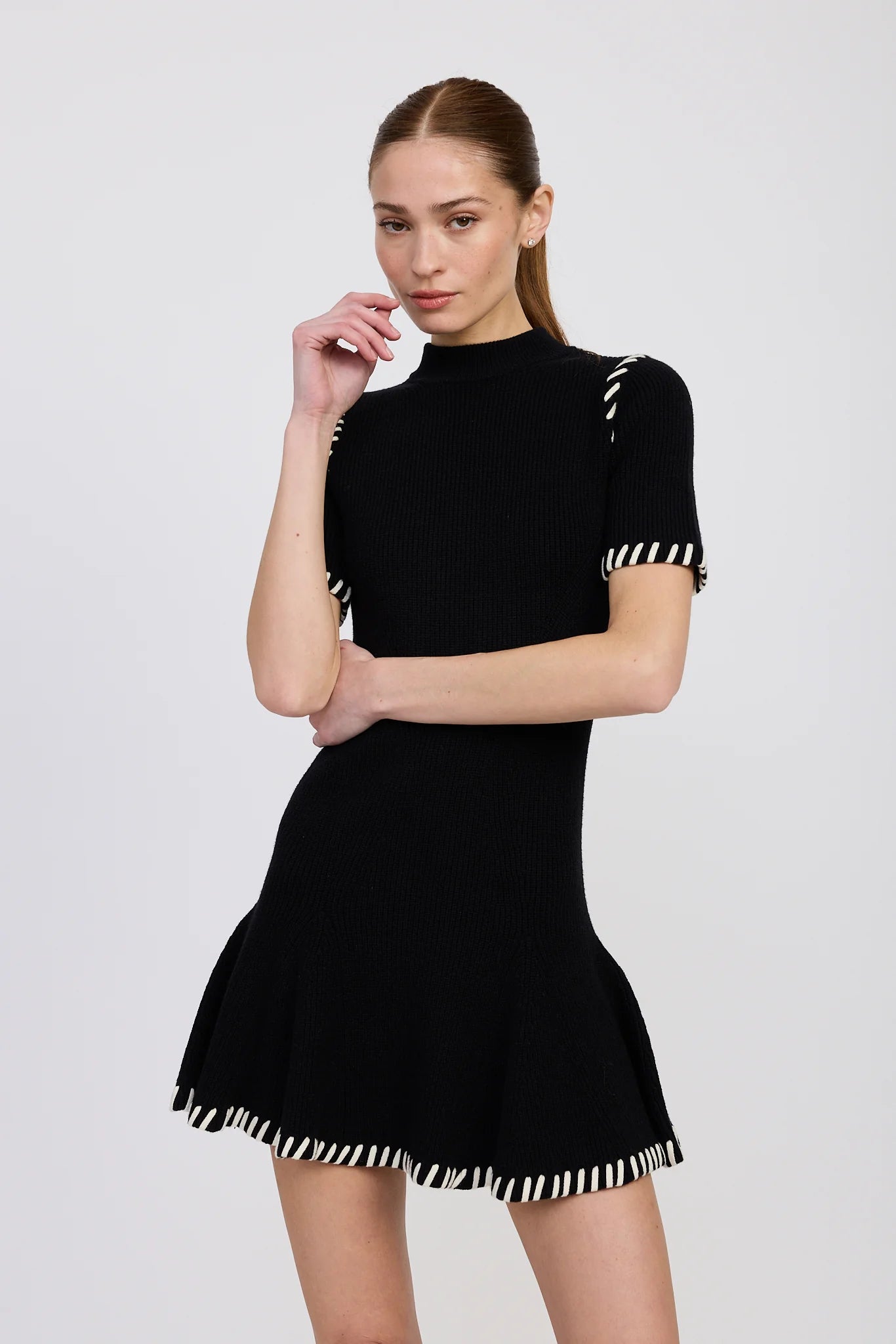 En Saison Romilla Stitch Mini Dress IEI4191D-1