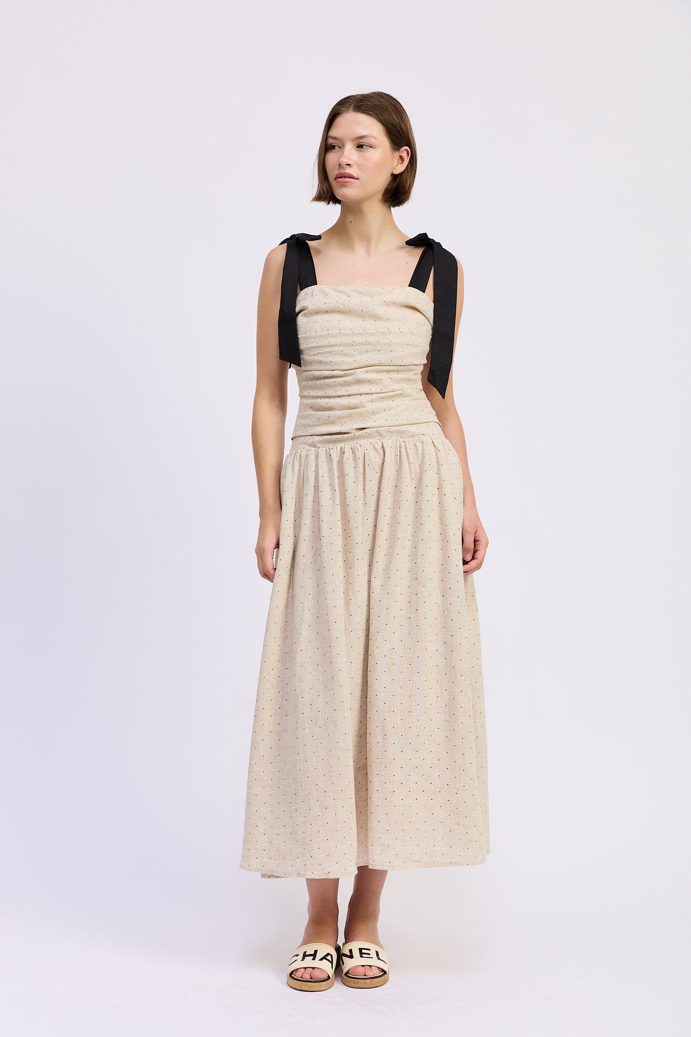 En Saison Emily Tie Shoulder Dress