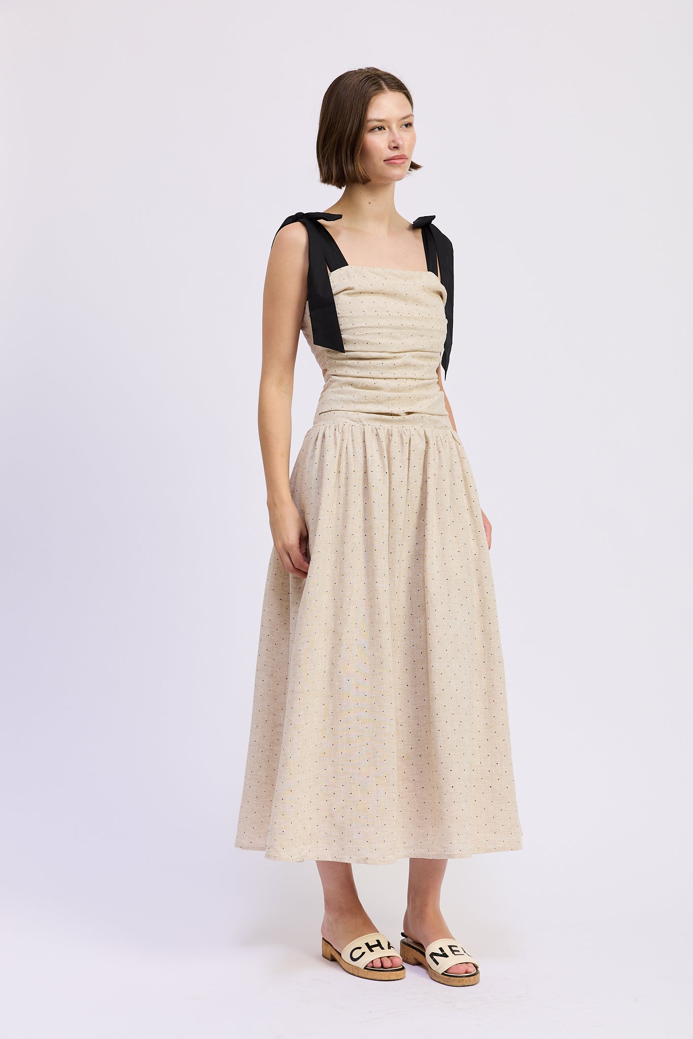 En Saison Emily Tie Shoulder Dress