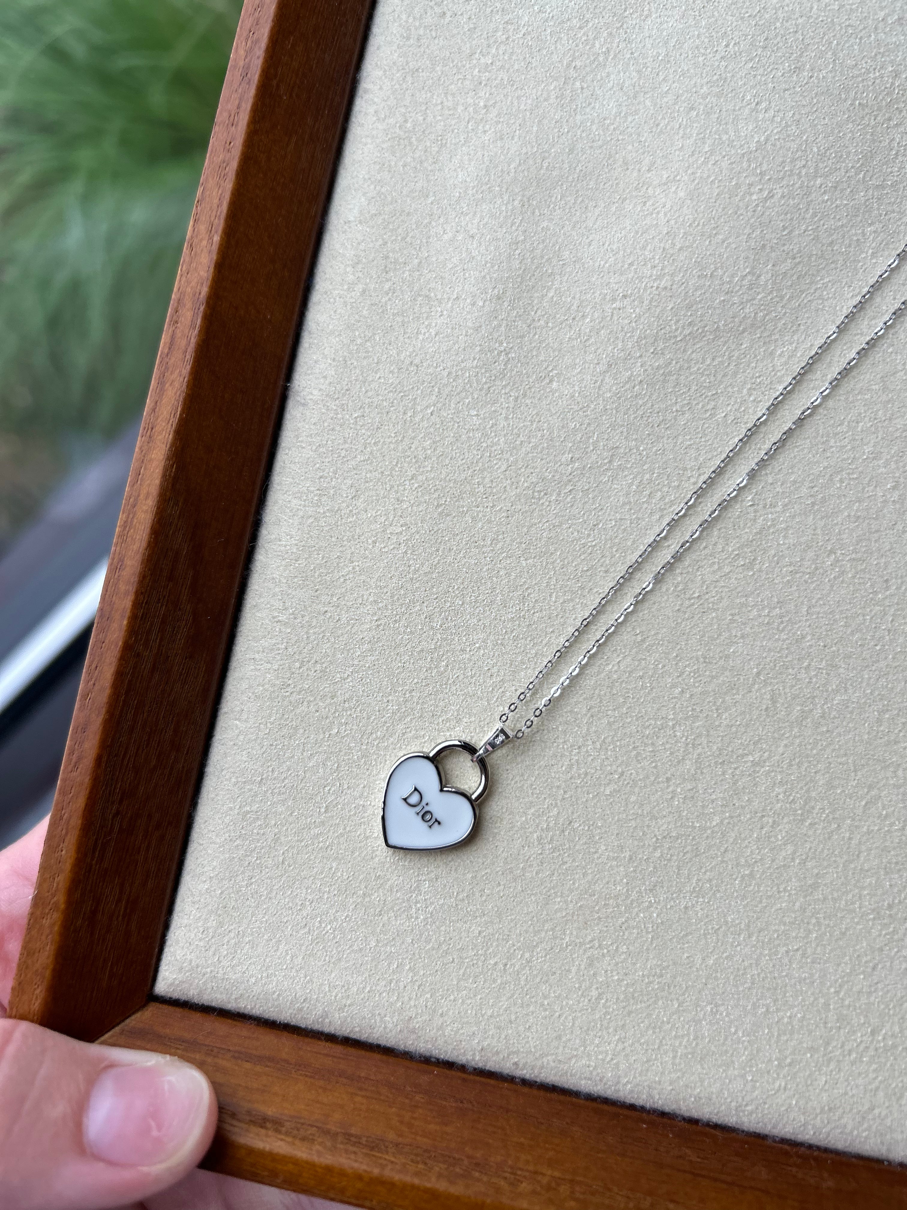 Luxury Upcycled 925 Sterling Silver Flat Cable Heart Necklace 1037