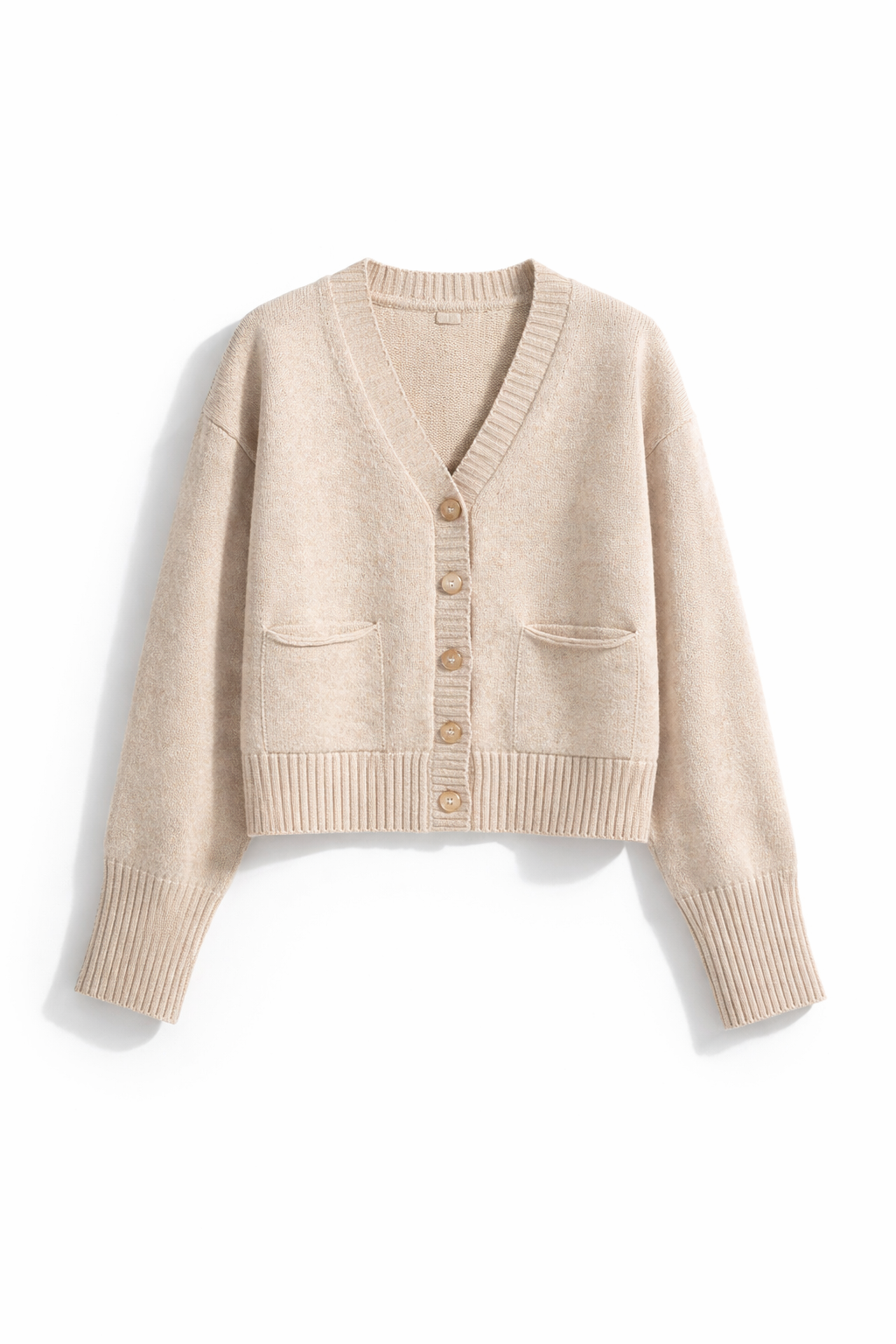 Minnie Rose Luxe Cotton/Cashmere V-Neck Cardigan 97150