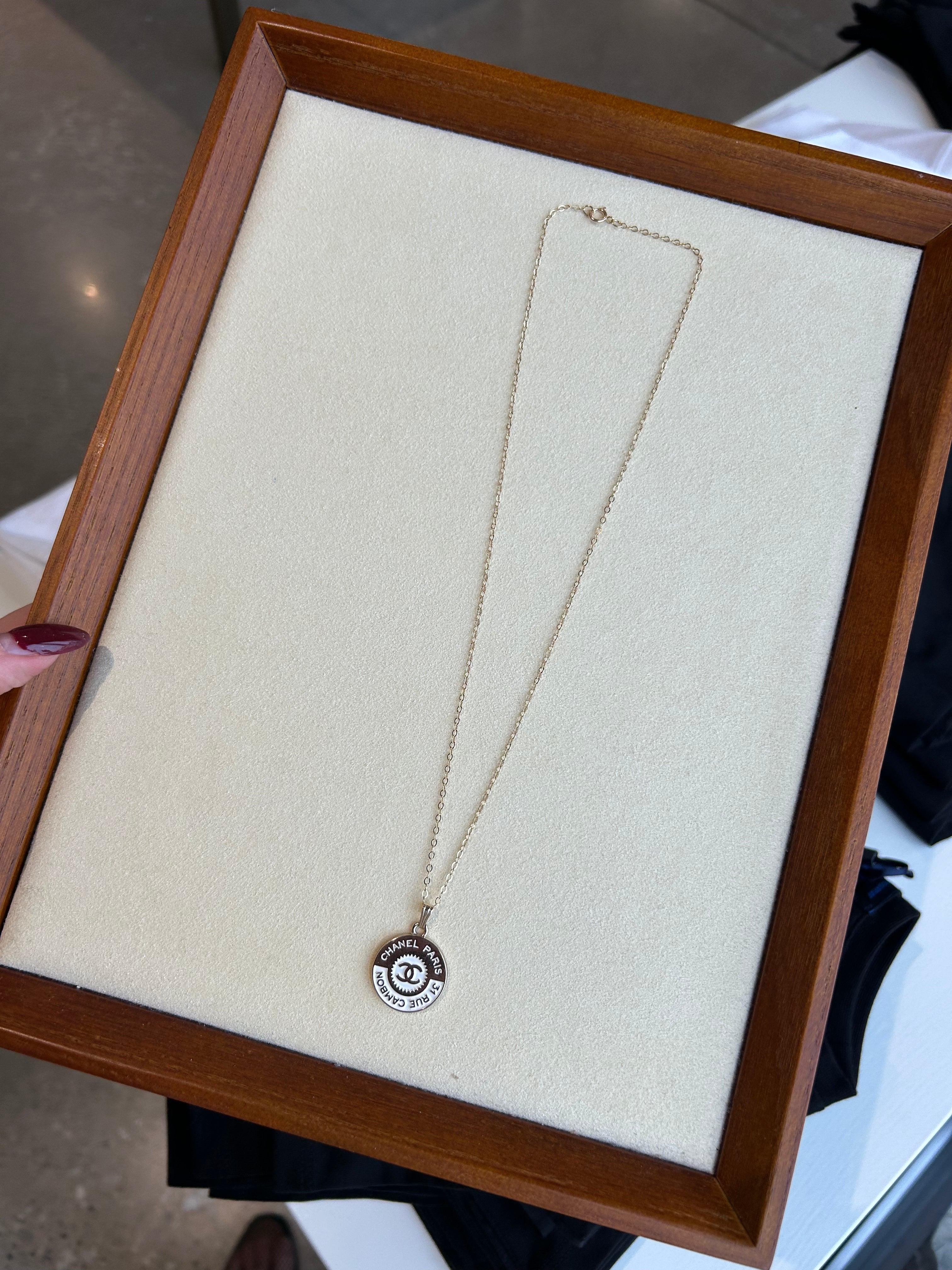 Luxury Upcycled Two-Tone Double "C" 14k Gold Filled Flat Cable Necklace 1101