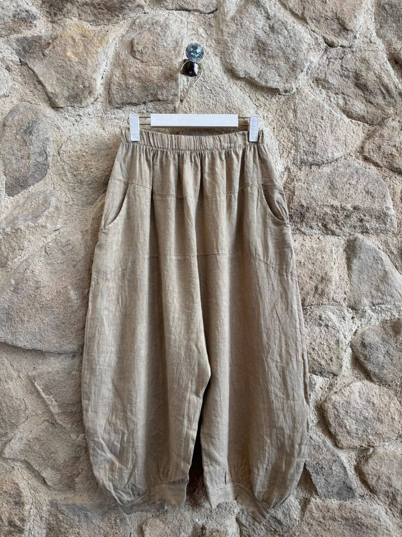 European Linen Balloon Pants 16812