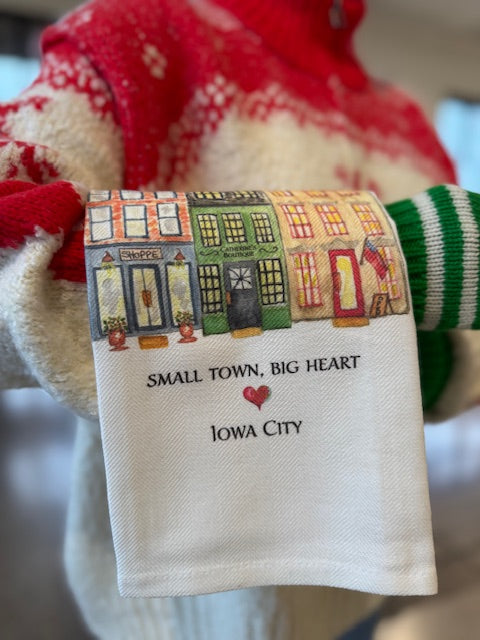 French Graffiti Small Town Big Heart Tea Towel