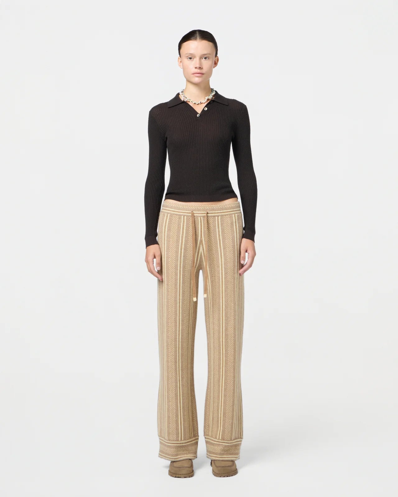 Guest in Residence Long Sleeve Shrunken Polo W25611JL