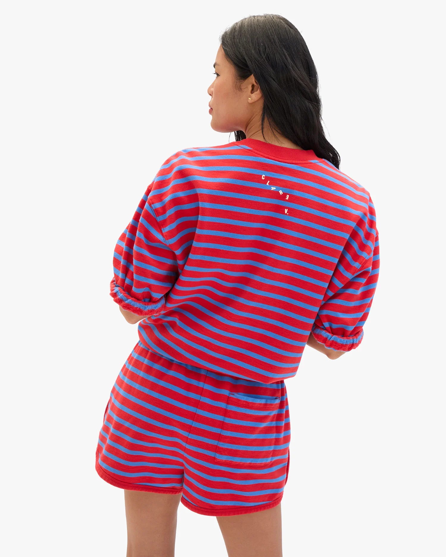 Clare V. Short Sleeve Oversized Sweatshirt CVA 1000442