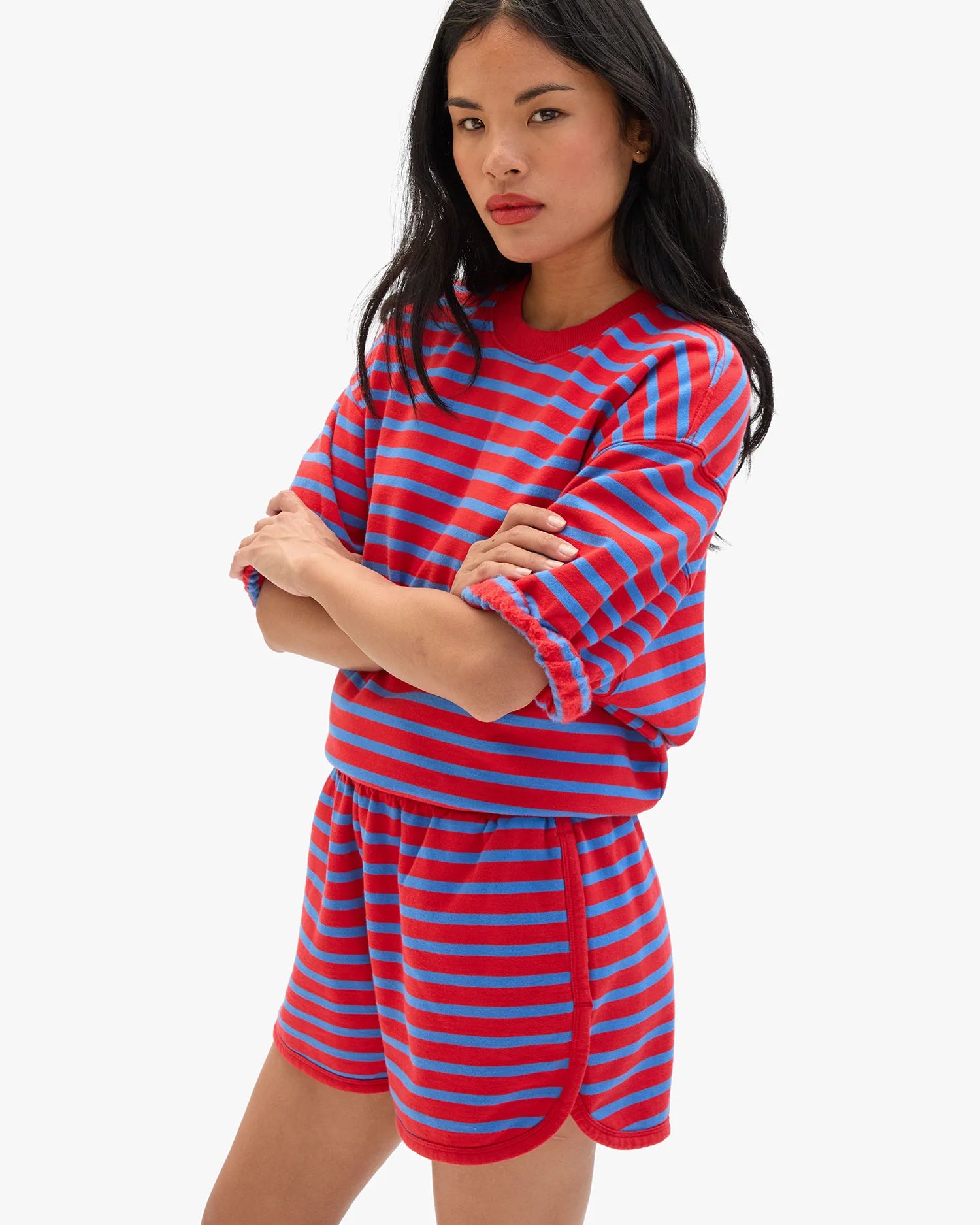 Clare V. Short Sleeve Oversized Sweatshirt CVA 1000442