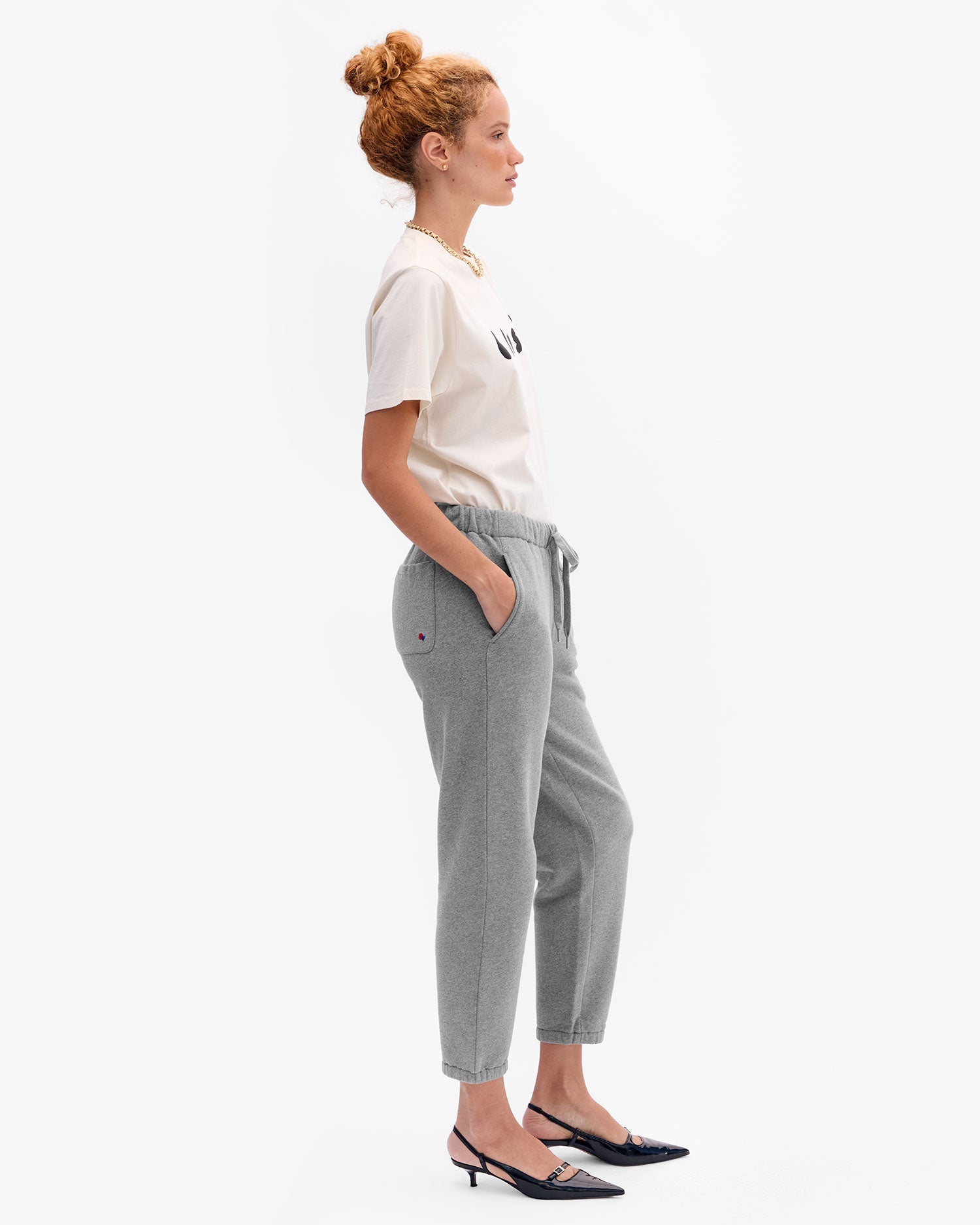 Clare V. Le Sweatpant Grey Melange CVA1000211